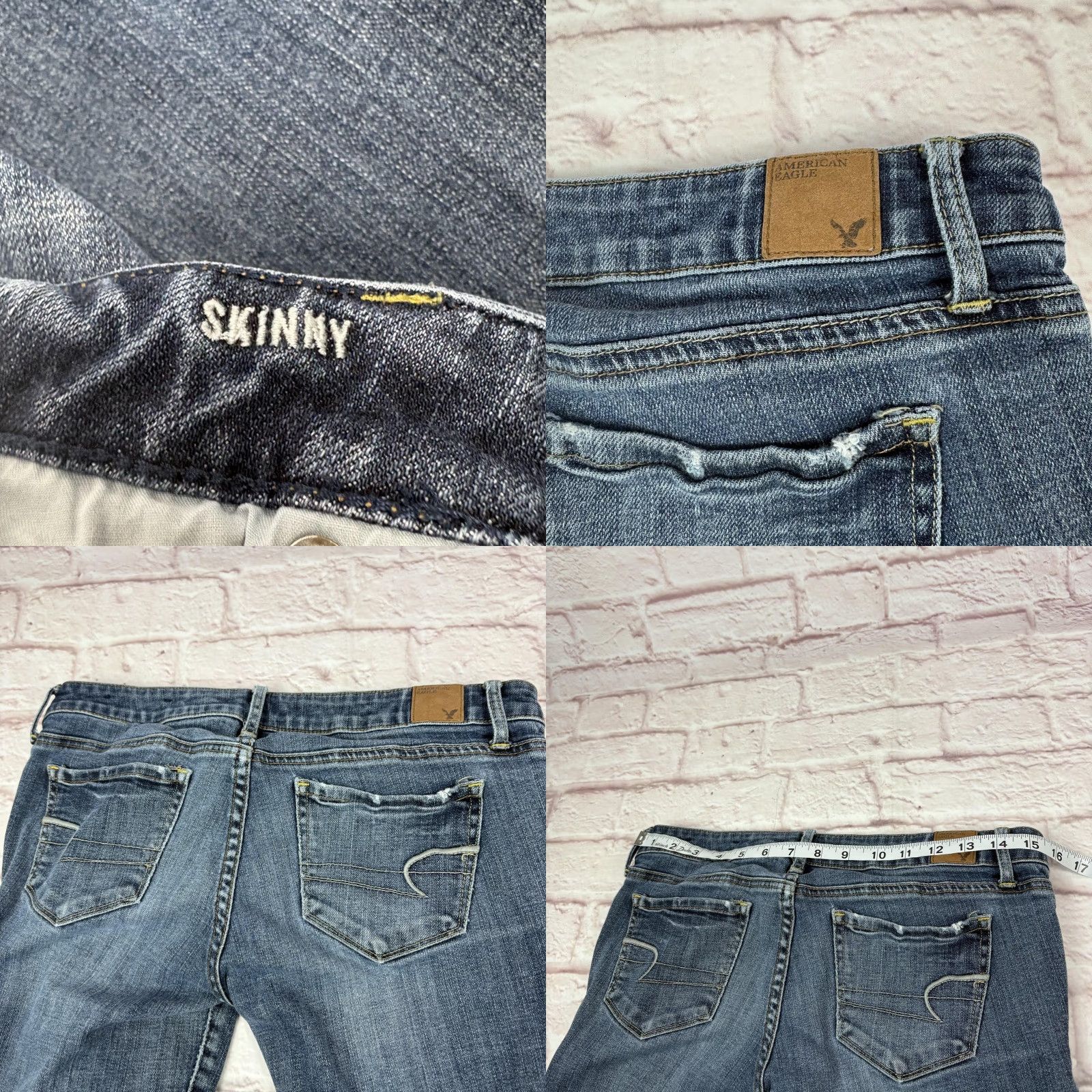American Eagle Outfitters American Eagle Outfitters Jeans Womens 6 Low Rise Skinny Stretch 31x27 Denim Size 28" / US 6 / IT 42 - 8 Thumbnail