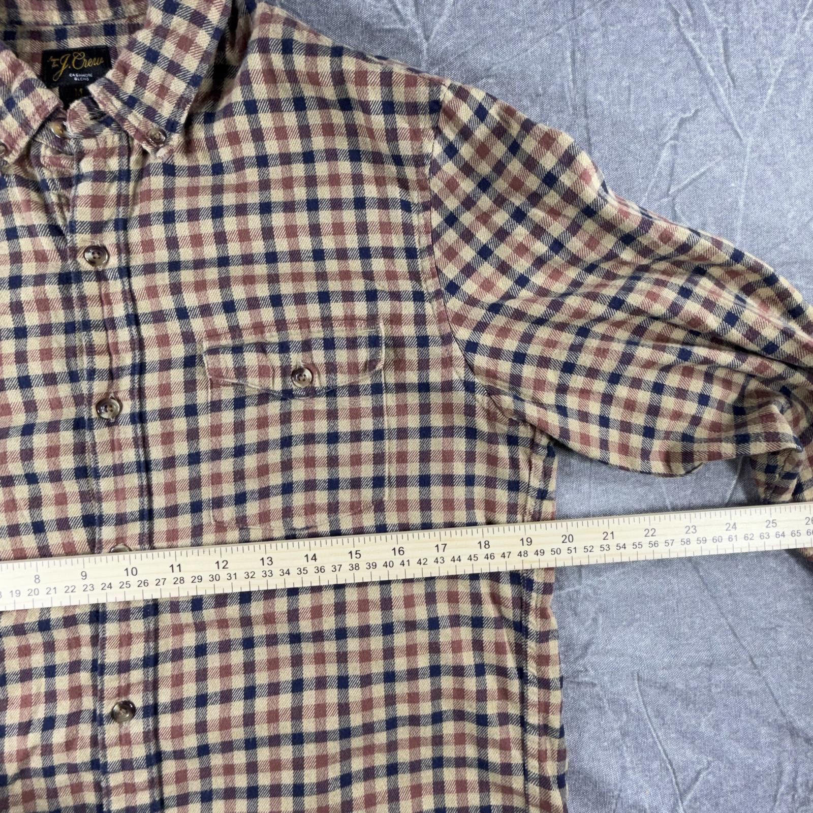 J.Crew J-Crew Shirt Men's M Brown Flannel Cashmere Blend Slim Fit Size US M / EU 48-50 / 2 - 6 Thumbnail