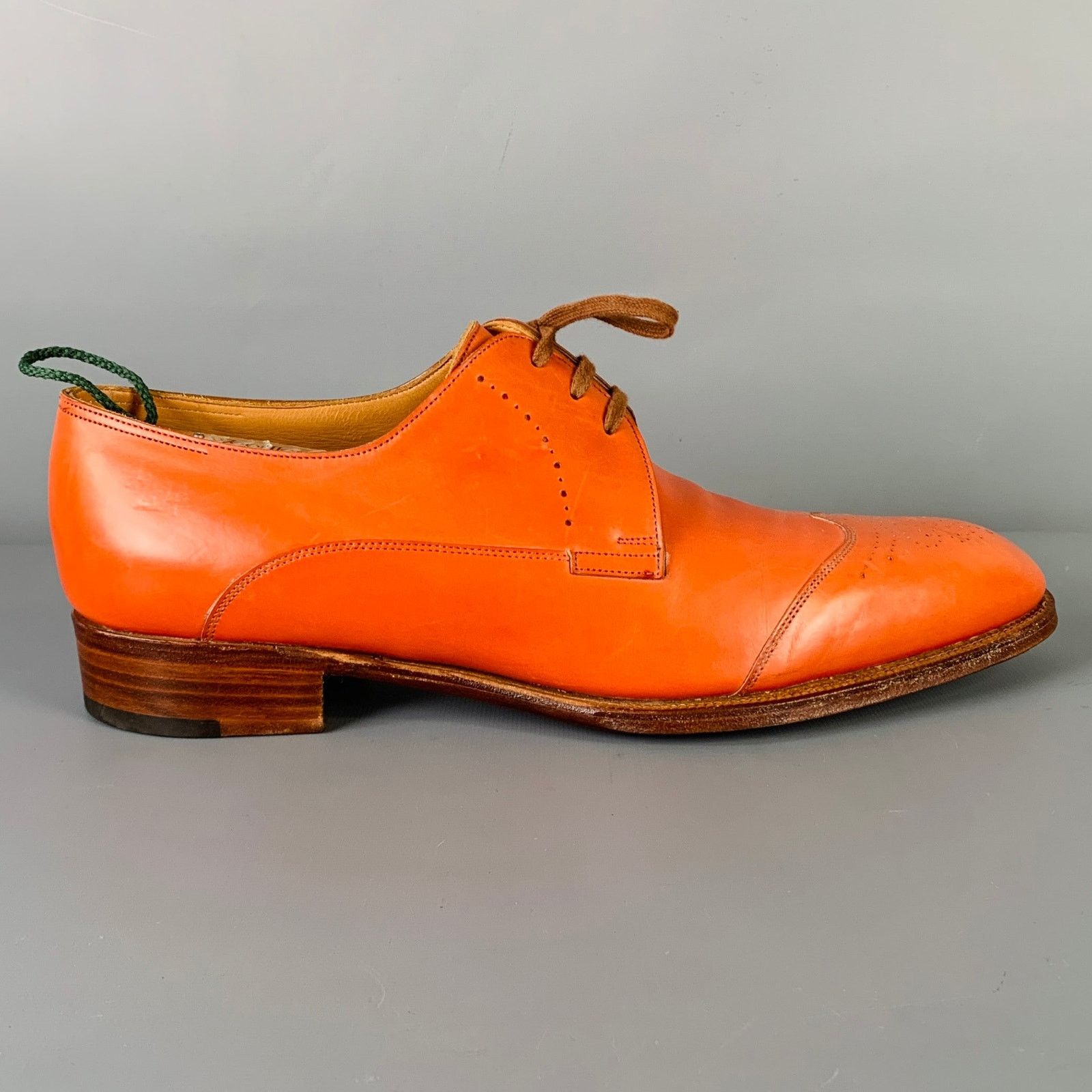 John Lobb JOHN LOBB Size 8.5 Orange Perforated Leather Lace-Up Shoes Size US 8.5 / EU 41-42 - 2 Thumbnail