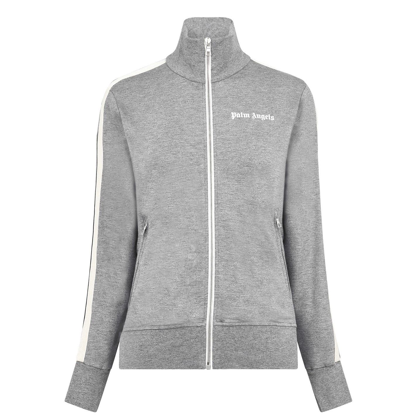 Palm Angels o1g2r1mq0325 Track Zip Jacket in Grey & White Size L / US 10 / IT 46 - 1 Thumbnail
