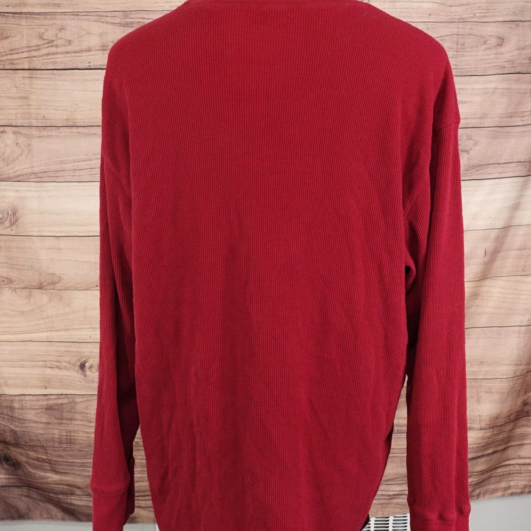Vintage RedHead Shirt Mens XL Red Thermal Waffle Knit Long Sleeve Crewneck Casual Top Size US XL / EU 56 / 4 - 4 Thumbnail