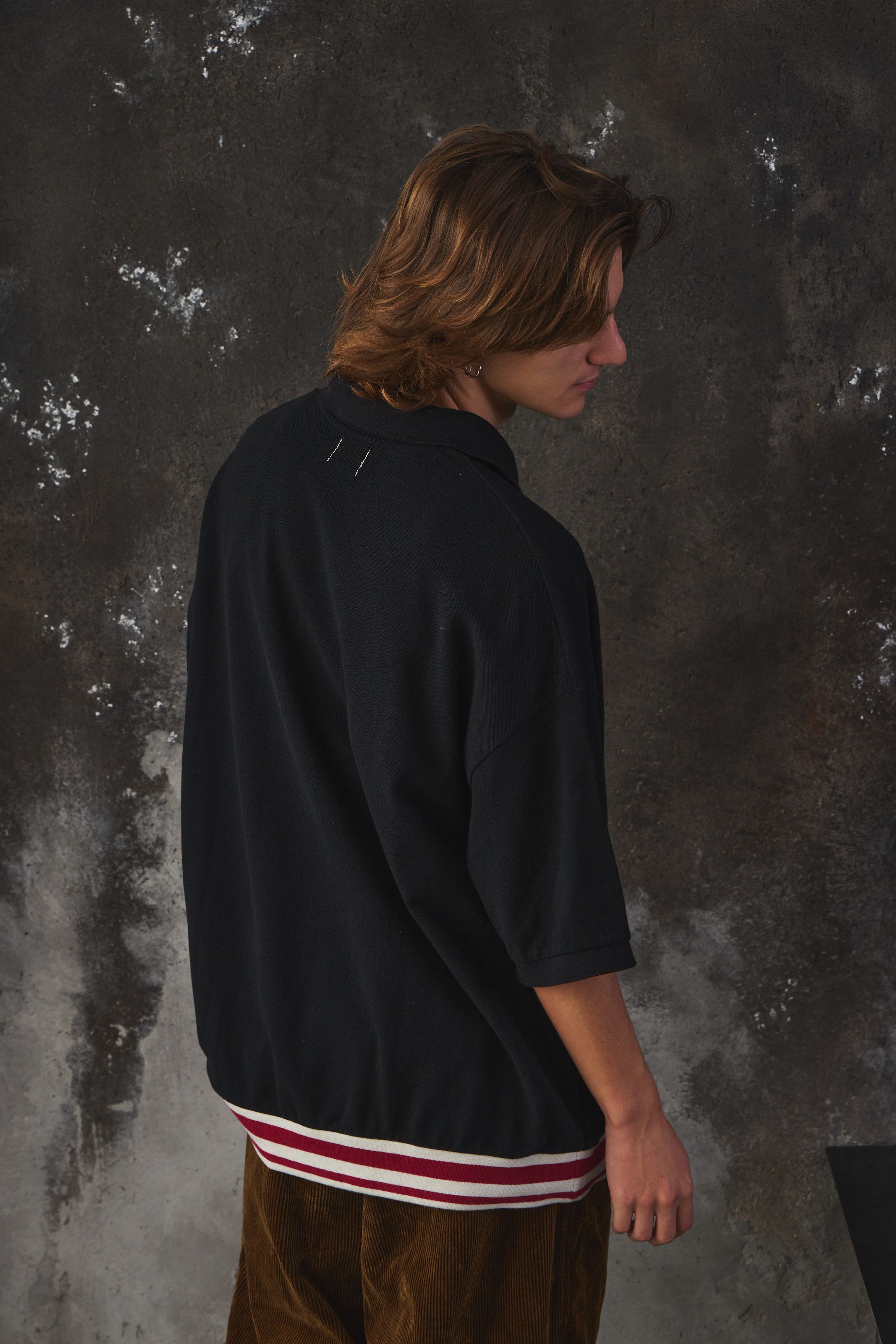 Other Name. Indian Cotton Kanoko Big Polo Shirt Black Size US M / EU 48-50 / 2 - 5 Thumbnail