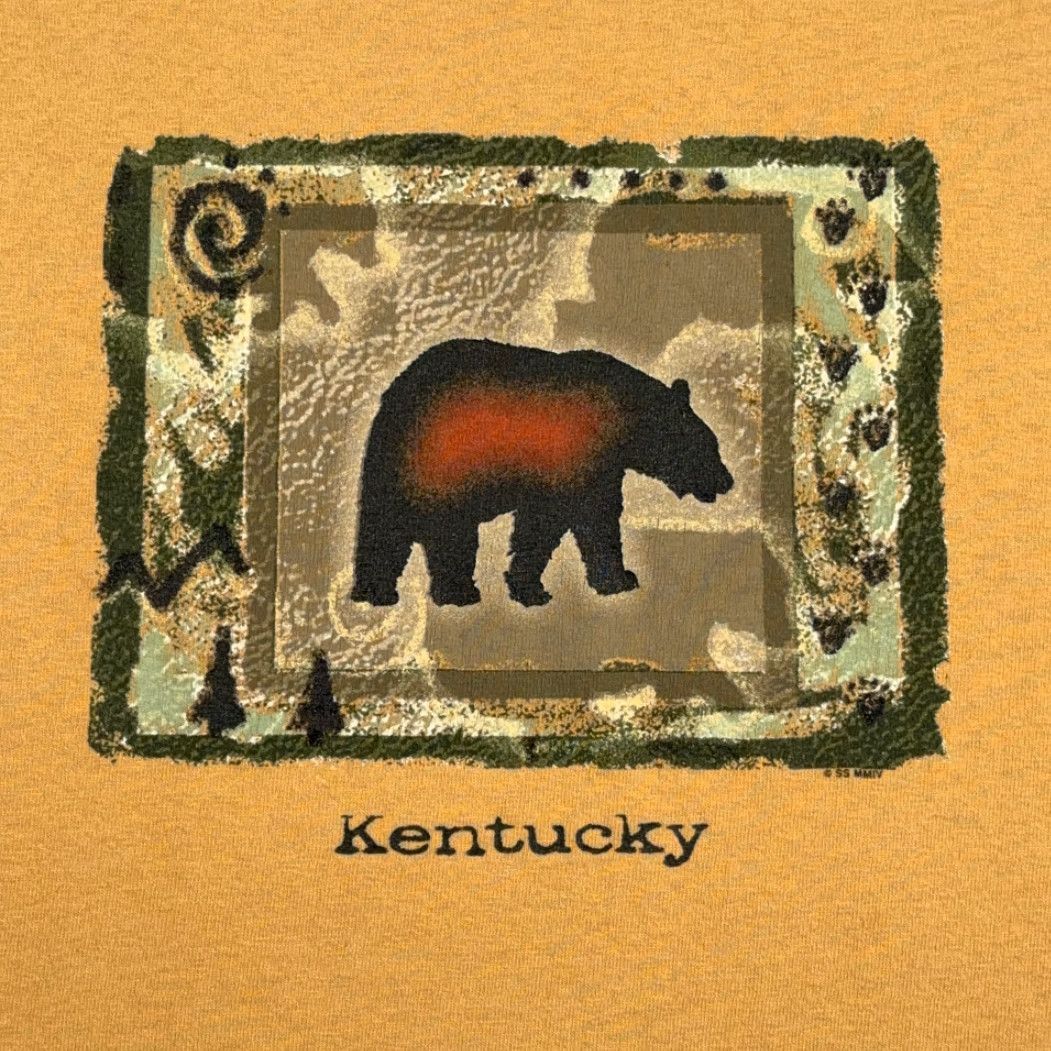Anvil VINTAGE Kentucky Shirt Adult LARGE Brown Bear Rustic Folk Art Wildlife Y2K Size US L / EU 52-54 / 3 - 2 Thumbnail