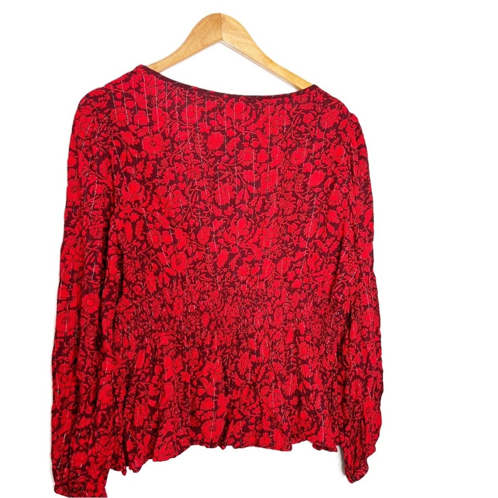 Target Basics New with Tag Knox Rose Women’s Floral Peplum Blouse Top Size XXL / US 16-18 / IT 52-54 - 8 Thumbnail