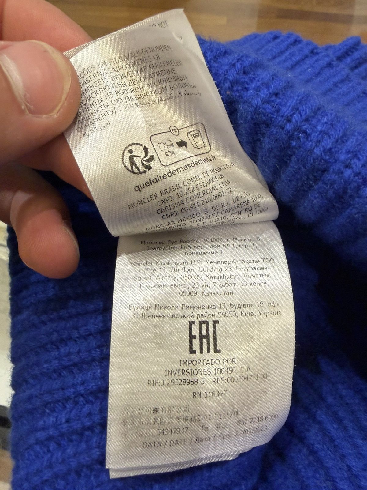Moncler Moncler Knit Beanie - Blue Size ONE SIZE - 5 Thumbnail
