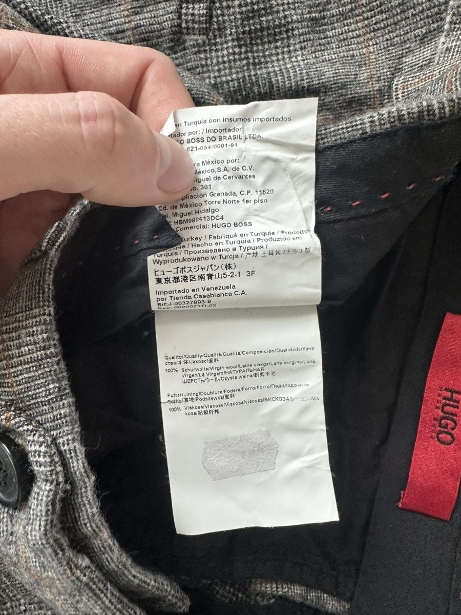 Hugo Boss Wool Check Trousers Size US 34 / EU 50 - 5 Thumbnail