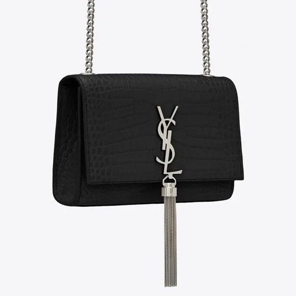 Saint Laurent Paris o1s1wg110724 Size: OS / Kate Medium Tassel Bag in Black Size ONE SIZE - 1 Thumbnail