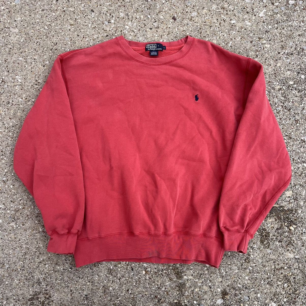 Polo Ralph Lauren × Ralph Lauren × Vintage Vintage 90s Orange Ralph Lauren Sweater Size US L / EU 52-54 / 3 - 1 Thumbnail