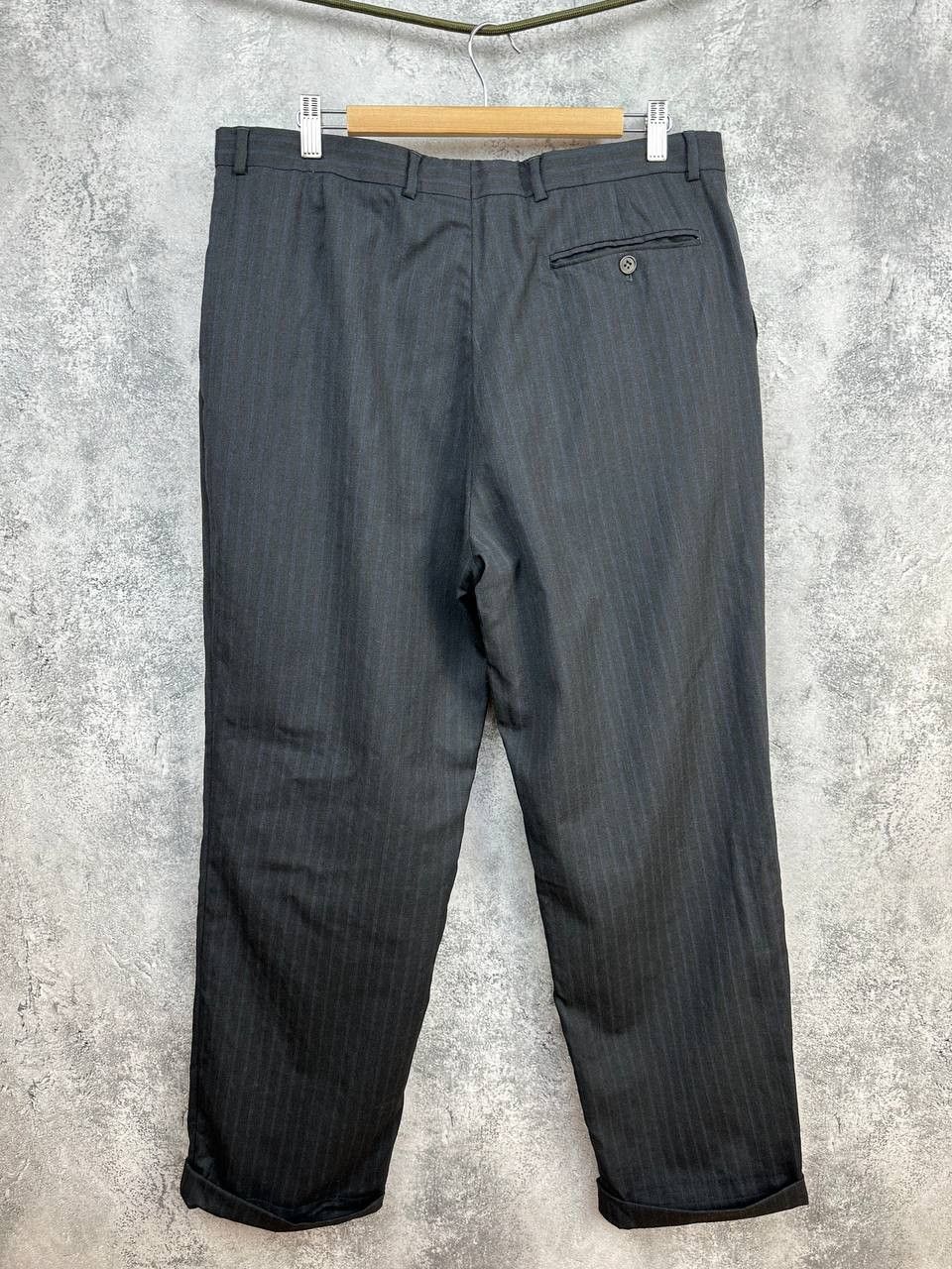 Yves Saint Laurent Yves Saint Laurent Vintage Striped Wool Dress Suit Pants Size 54R - 2 Thumbnail