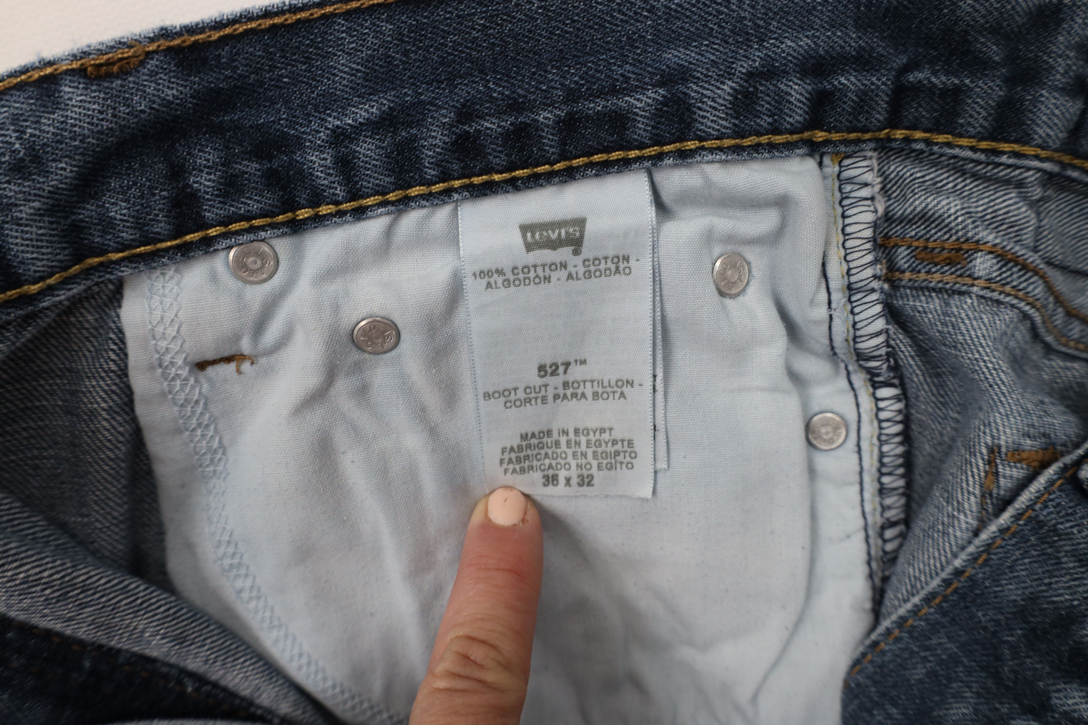 Levi's × Vintage Vintage Y2K Levis 527 Wide Leg Bootcut Denim Jeans Blue Size US 36 / EU 52 - 9 Thumbnail