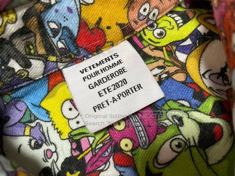 Vetements Vetements Cartoon Character Printed Short Sleeve Shirt Size US XS / EU 42 / 0 - 7 Thumbnail
