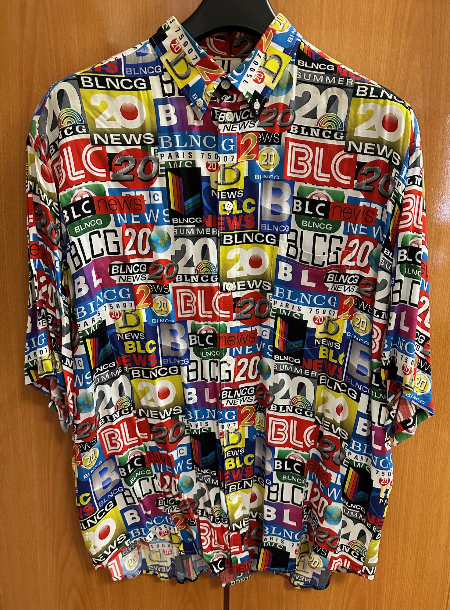 Balenciaga Balenciaga Multicolor Short Sleeve Shirt Size US M / EU 48-50 / 2 - 1 Thumbnail