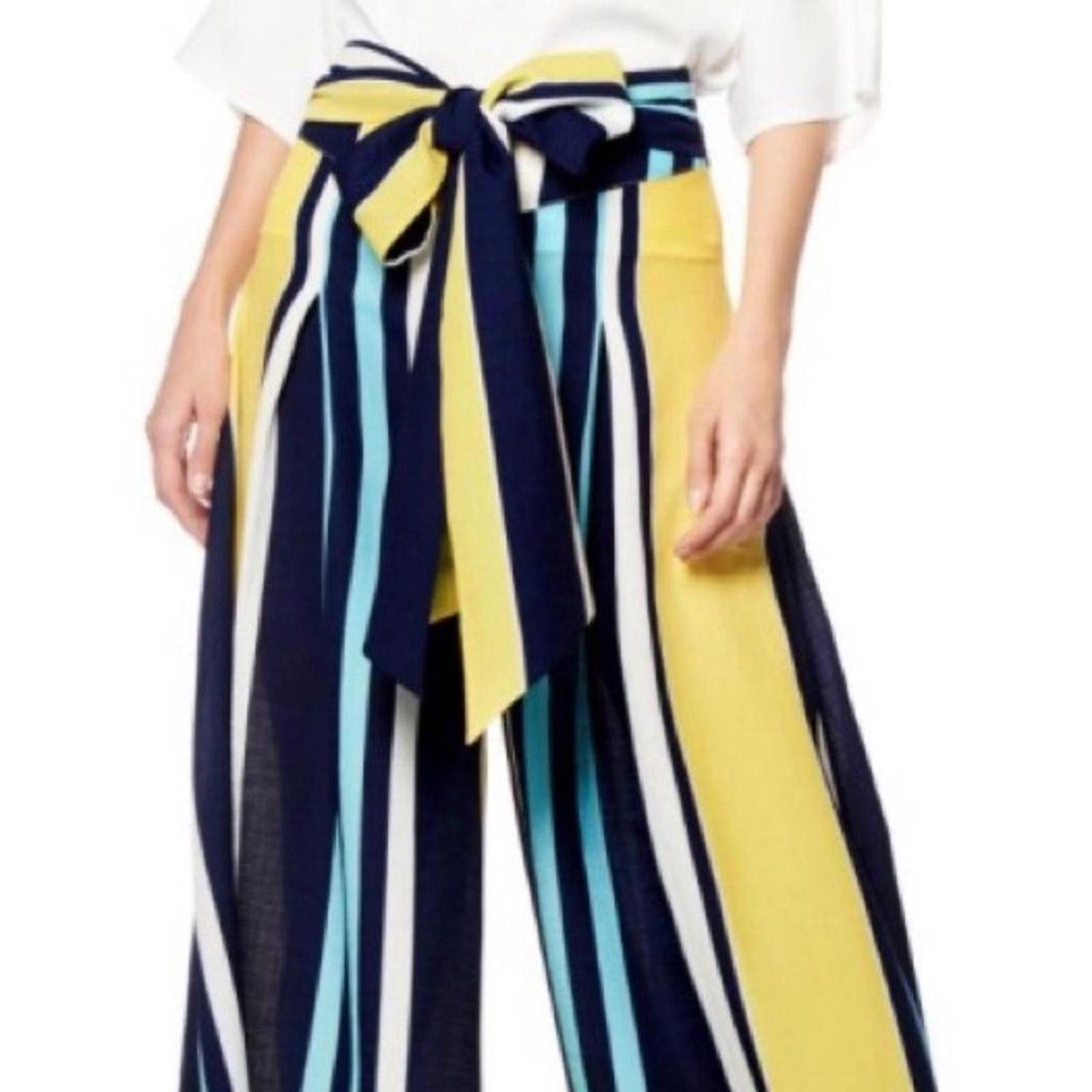 Other Women's Multi and Blue Trousers Size 28" / US 6 / IT 42 - 2 Thumbnail