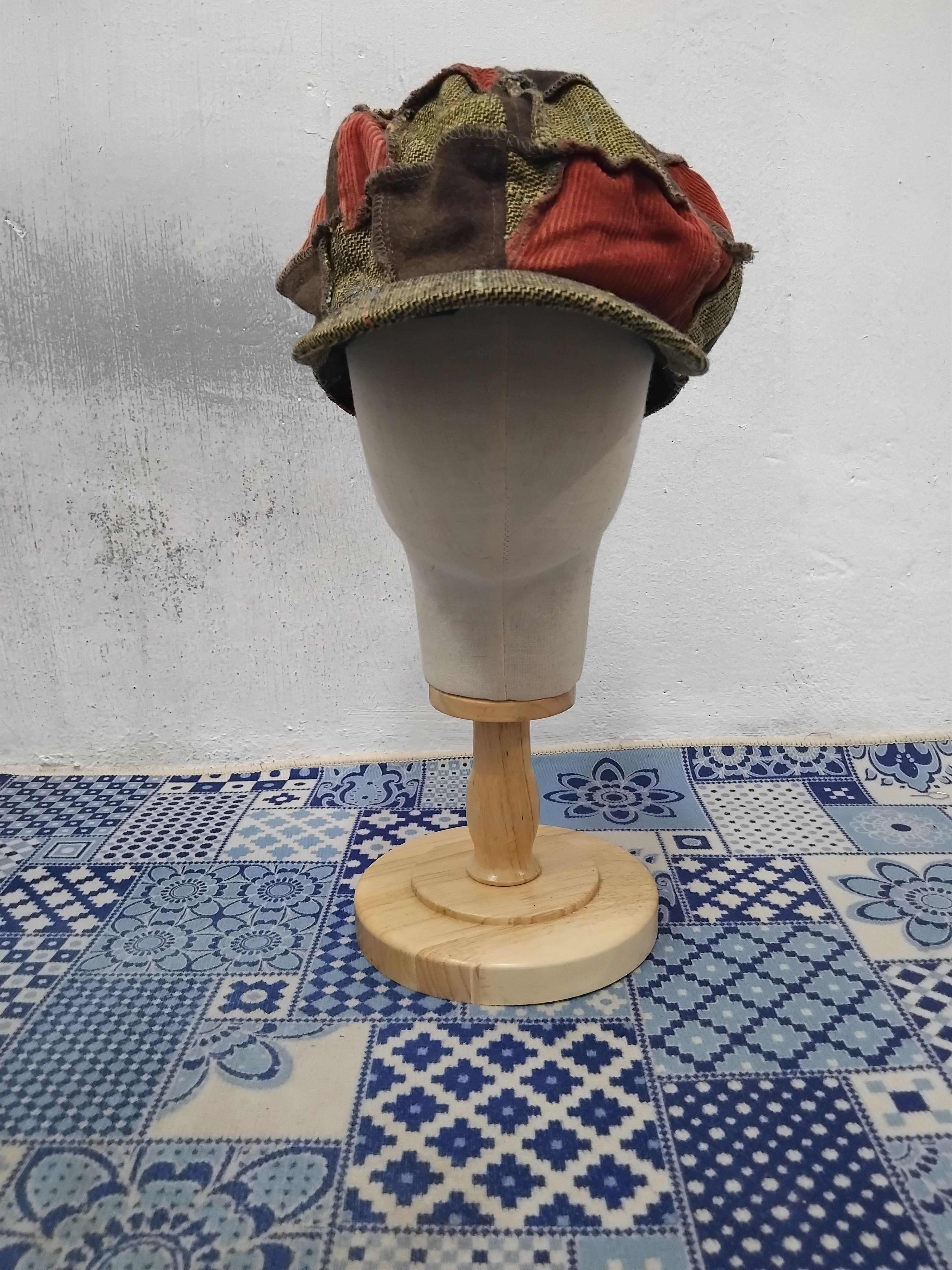 Japanese Brand Patchwork checkered Japanese inspired cap Size ONE SIZE - 4 Thumbnail