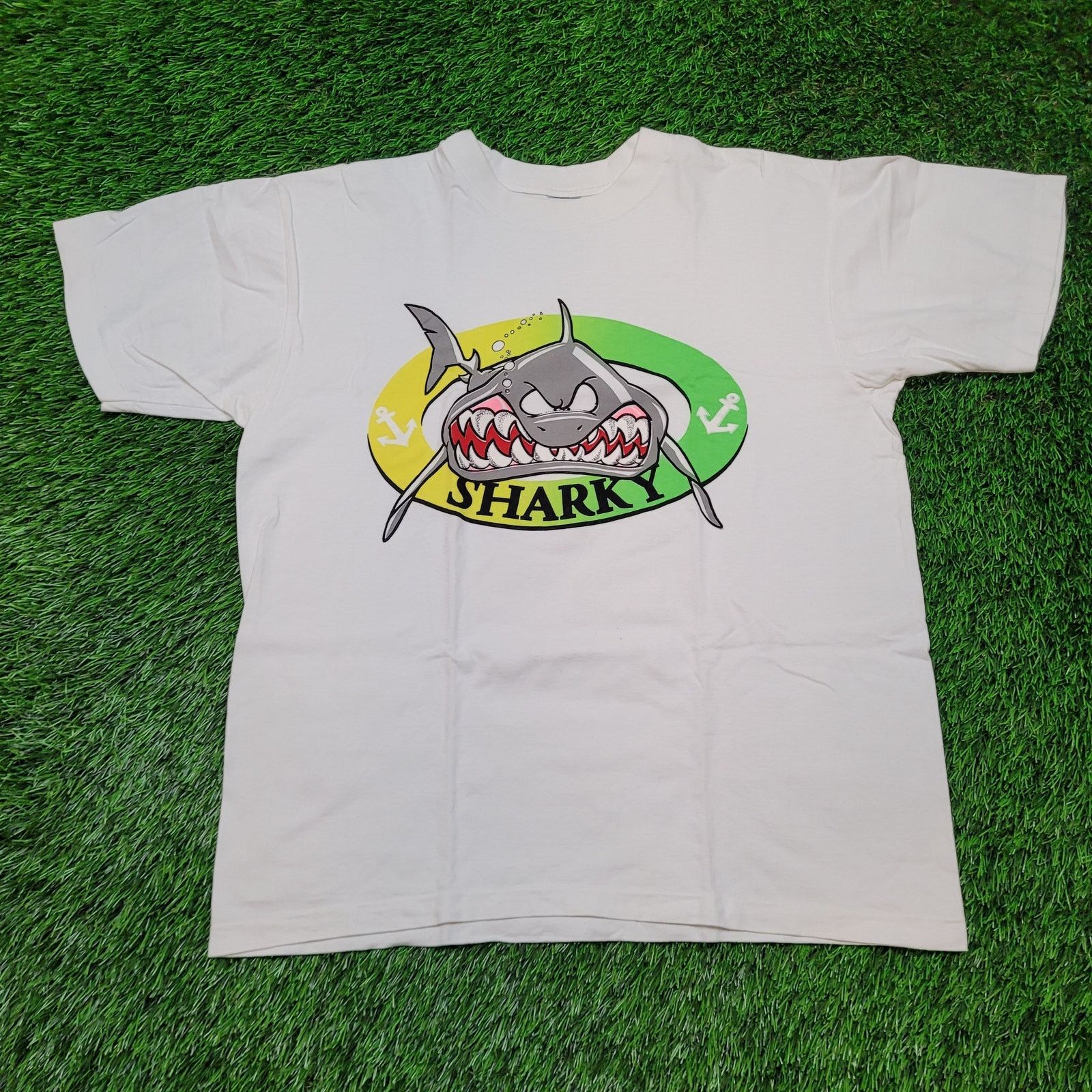 Other VTG 90s Y2K "Sharky" Shark T-Shirt M Cartoon Surf Skate Size US M / EU 48-50 / 2 - 1 Thumbnail