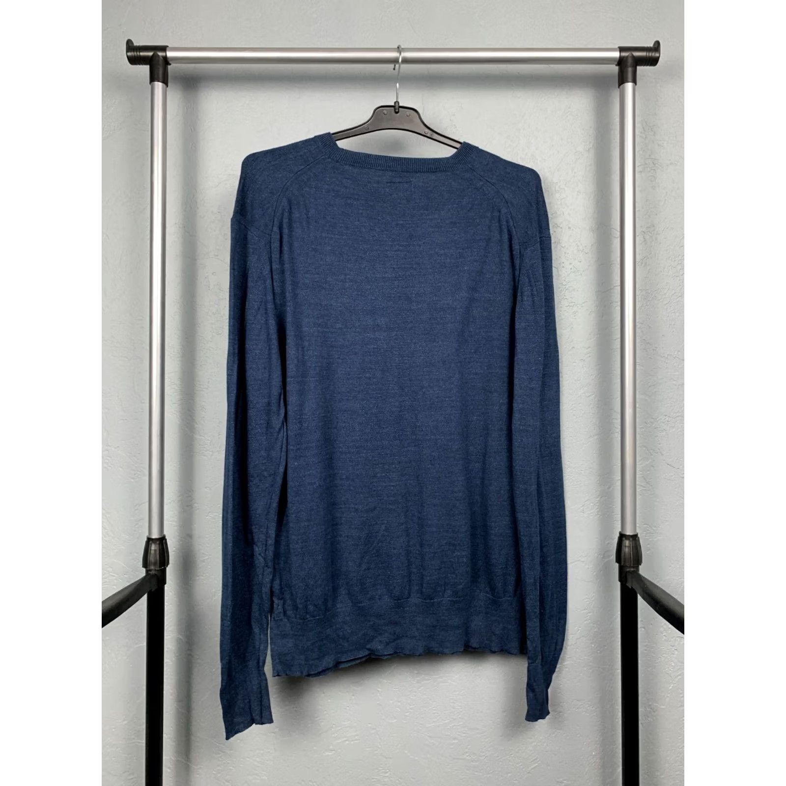 Allsaints Allsaints Vintage Mens Crew Neck Knit Sweater XL Blue Crew Neck Pullover Knit Cotton Sweater Mens XL Blue Size US XL / EU 56 / 4 - 5 Thumbnail