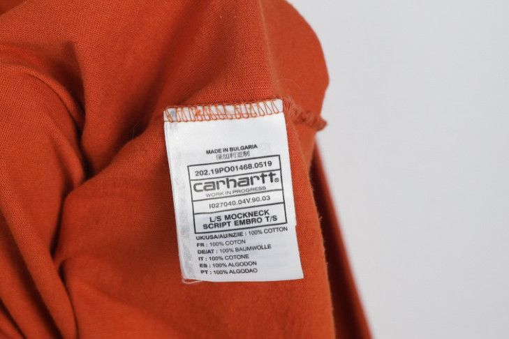 Carhartt × Carhartt Wip Carhartt WIP Mockneck Script Logo Long Sleeve T-shirt Size US L / EU 52-54 / 3 - 9 Thumbnail