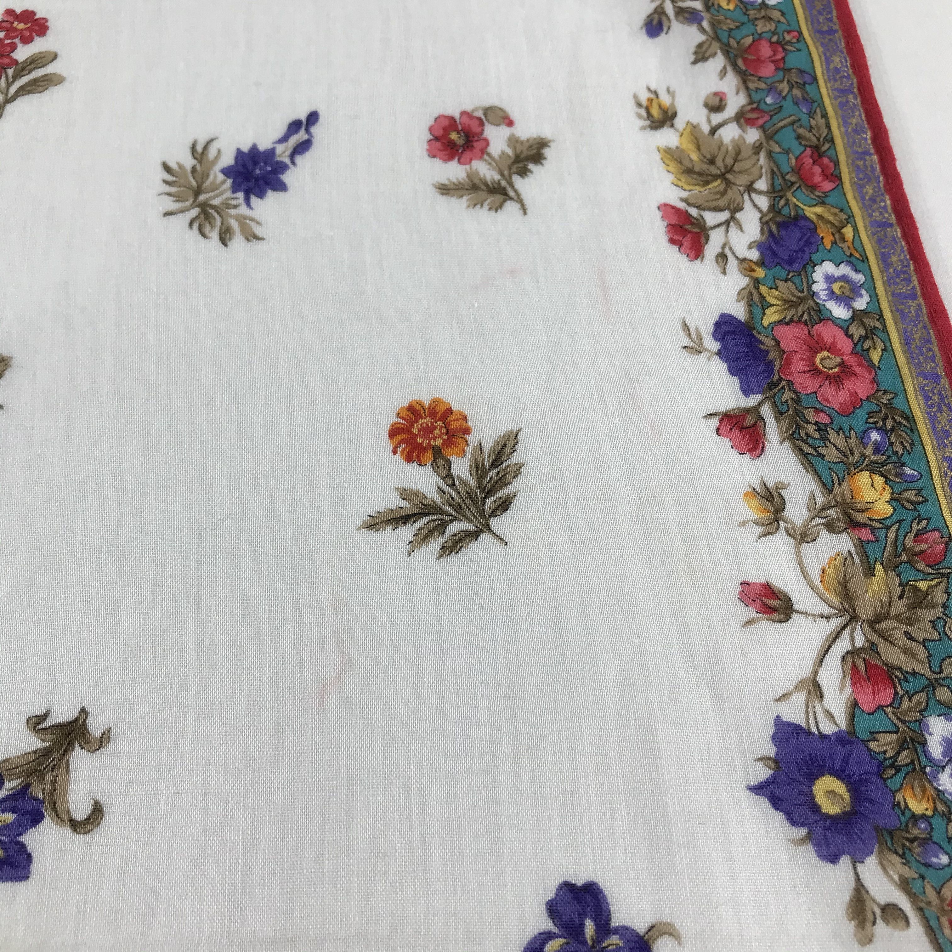 Lanvin Lanvin Floral Handkerchief Neckerchief Bandana H45 Size ONE SIZE - 5 Thumbnail