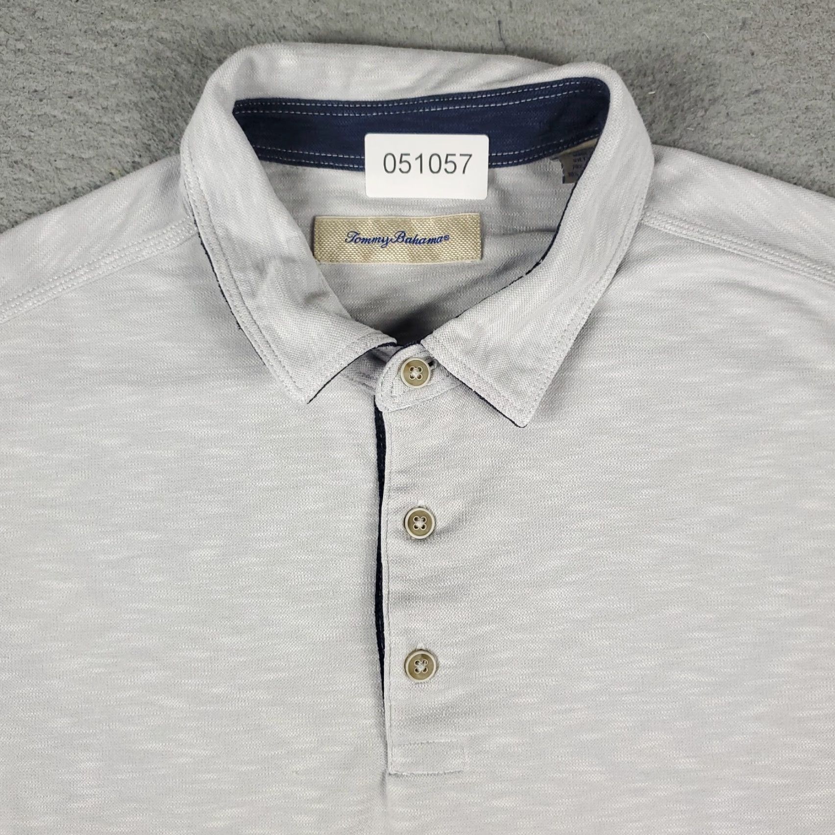 Tommy Bahama Tommy Bahama Polo Shirt Mens XL Gray Regular Short Sleeve Polo Shirt Casual Button Logo Classic Golf Size US XL / EU 56 / 4 - 2 Thumbnail