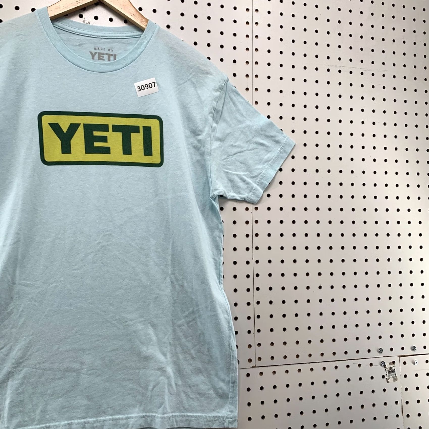 Yeti Yeti Shirt Mens Medium Sky Blue Yellow Spellout Outdoors Nature 20X27 Size US M / EU 48-50 / 2 - 4 Thumbnail