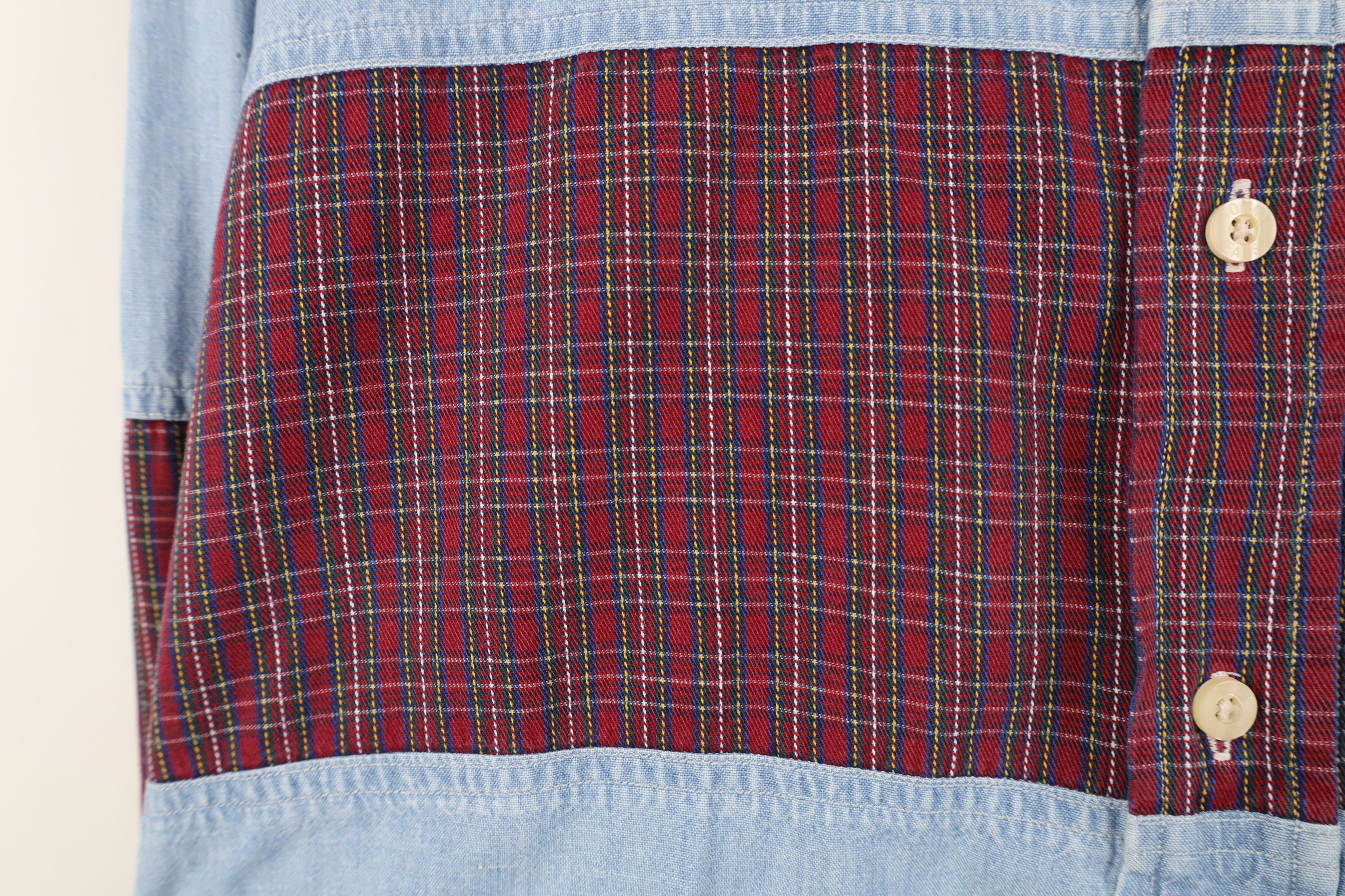 Tommy Hilfiger Vintage 90s Tommy Hilfiger Spell Out Baggy Button Down Shirt Size US M / EU 48-50 / 2 - 6 Thumbnail