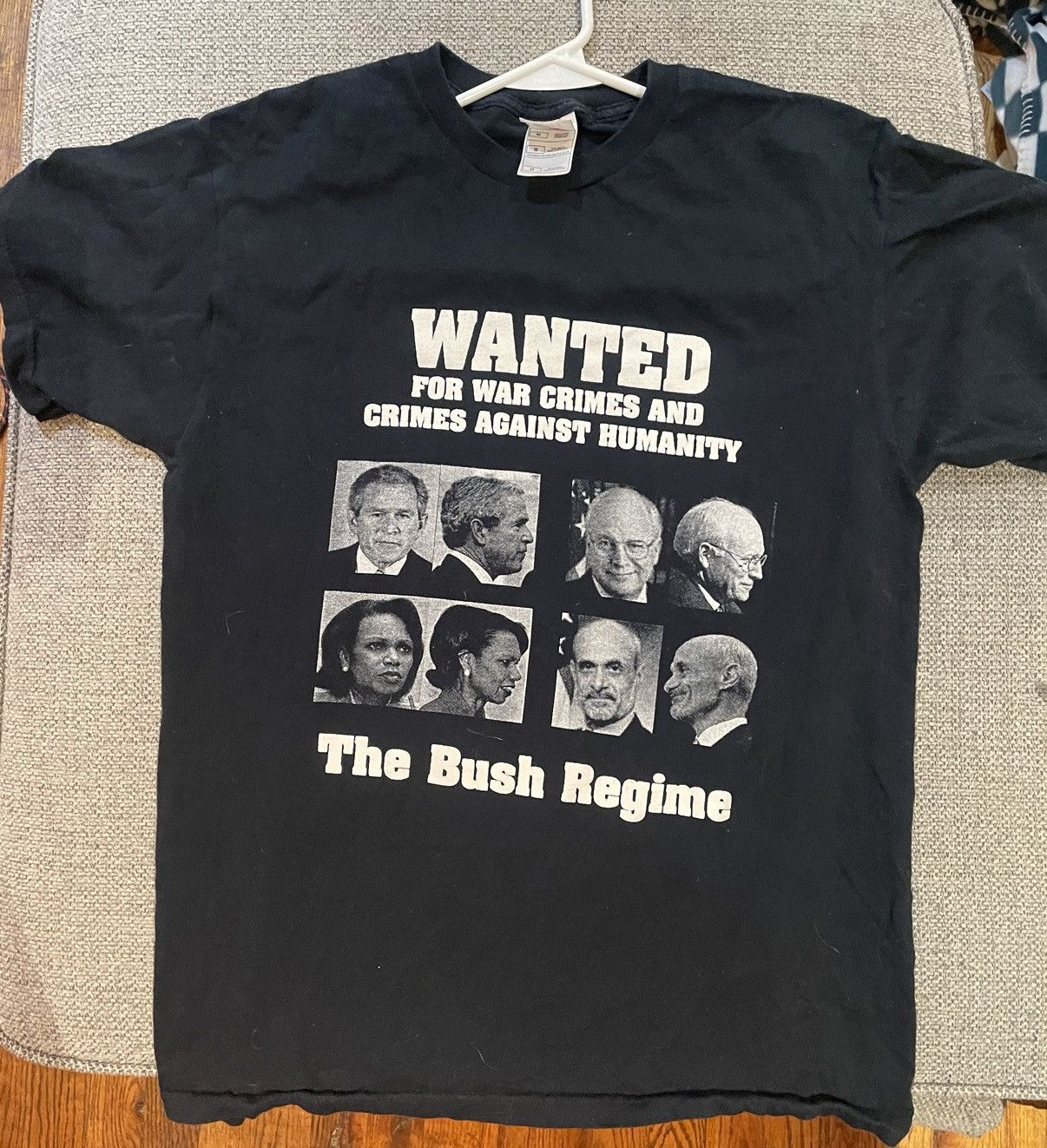 Fruit Of The Loom Y2K Anti-Bush Regime RevCom Political Tee Size US M / EU 48-50 / 2 - 1 Thumbnail