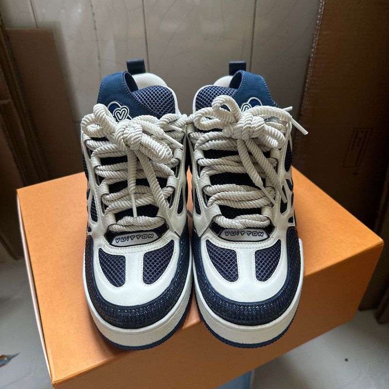 Louis Vuitton Louis Vuitton Skate Lowtop Fashion Sneakers Blue White -250 Size US 10.5 / EU 43-44 - 2 Thumbnail