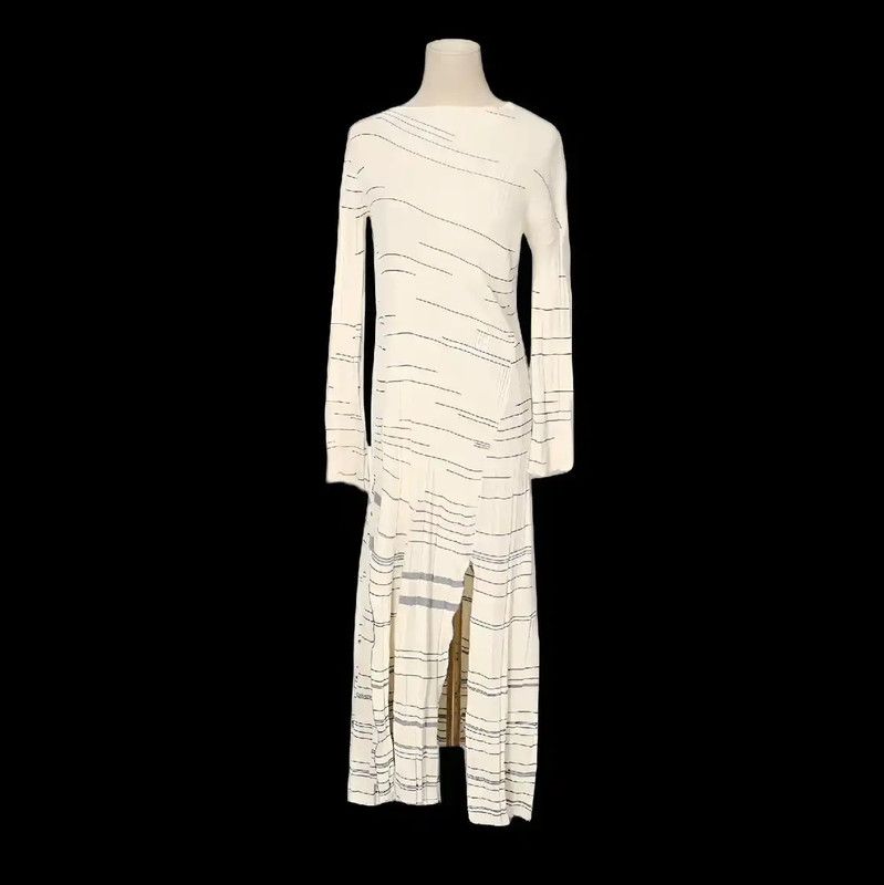 Loewe Loewe Long Sleeve Striped Dress in Ivory 0089 Size S / US 4 / IT 40 - 1 Thumbnail