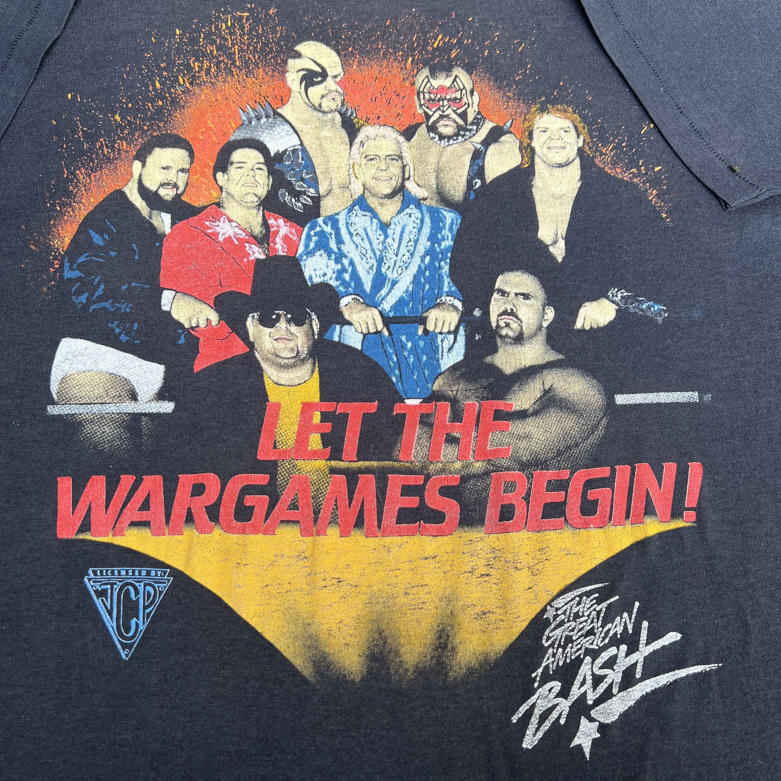 image of Very Vintage 80's Ric Flair The Four Horsemen Wrestling Promo Tee in Black, Men's (Size Medium)