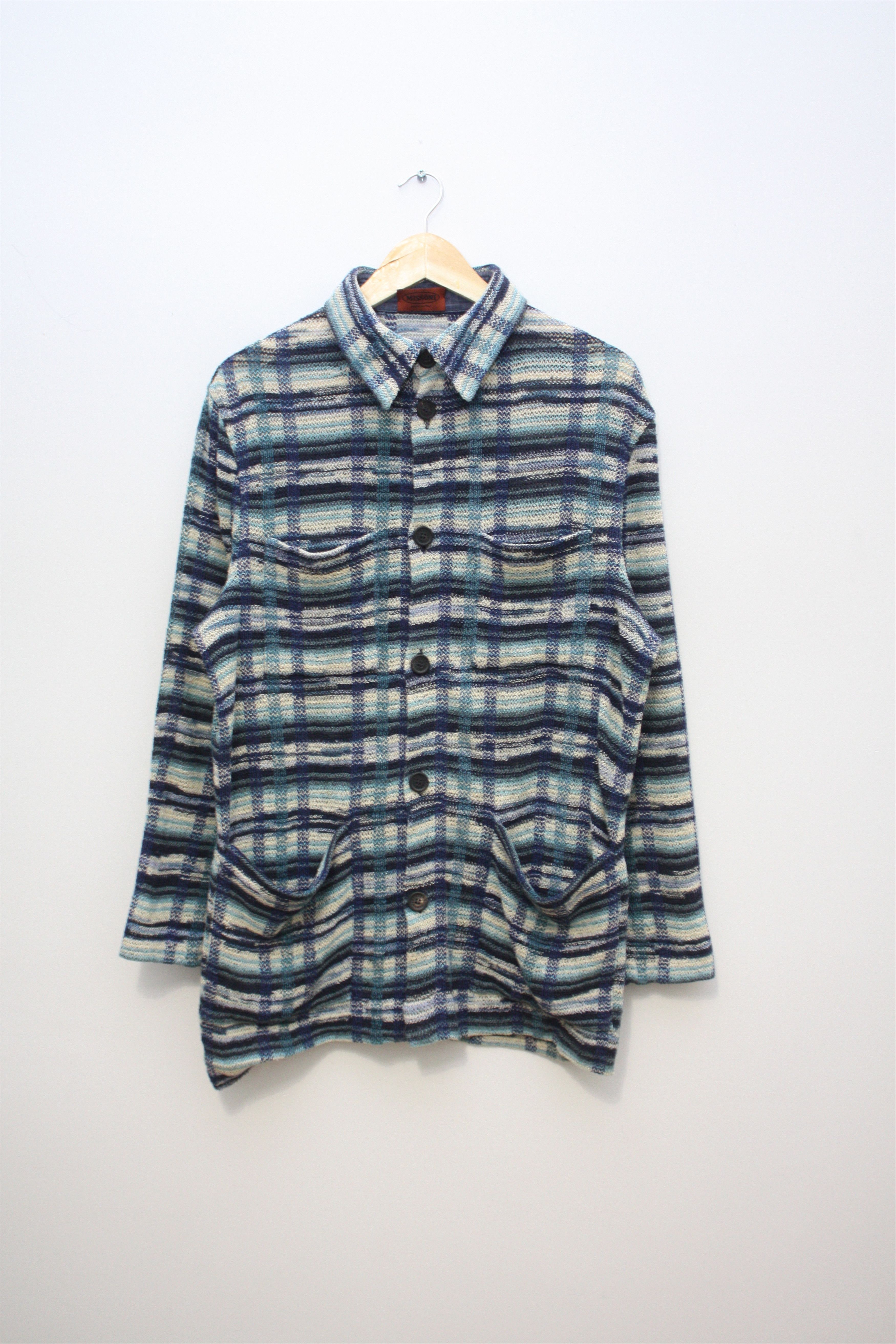 Missoni Missoni Blue Knitted Shirt Men's 48 Size US M / EU 48-50 / 2 - 1 Thumbnail