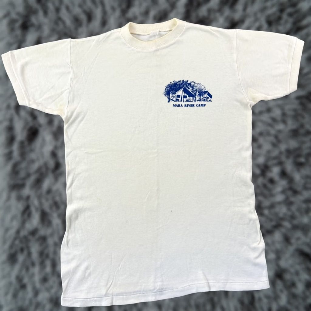Vintage VINTAGE Kenya T-Shirt Adult Medium White 80s Graphic Print Short Sleeve Cotton Knit Logo Kenya 80s USA Mens Size US M / EU 48-50 / 2 - 1 Thumbnail