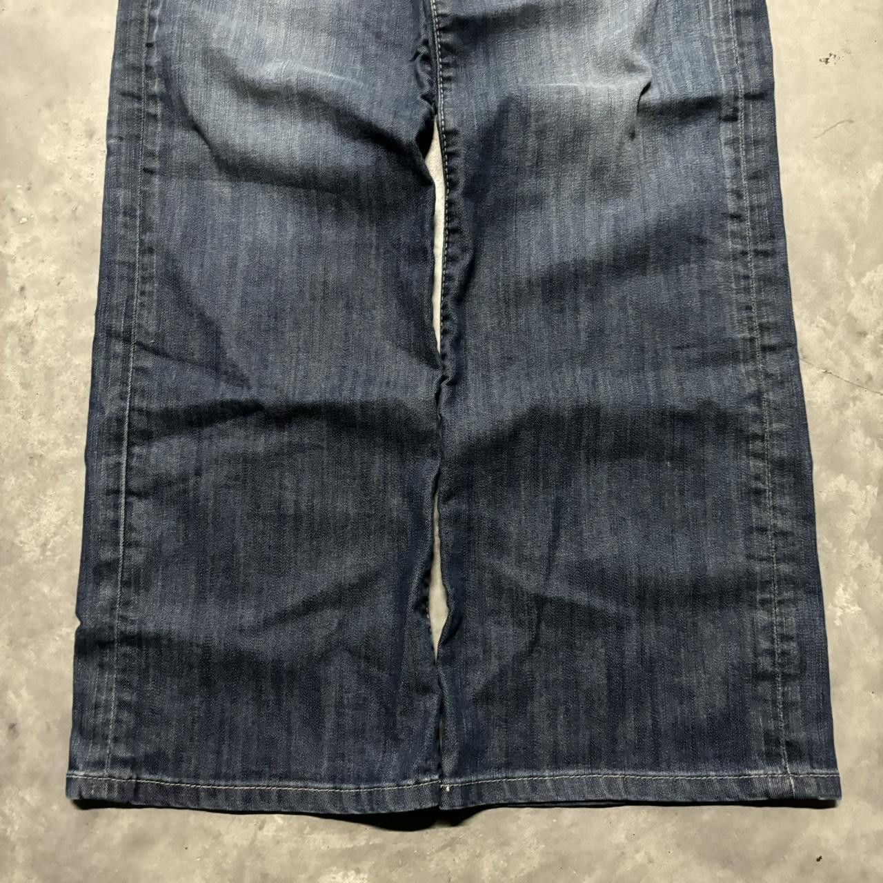 Japanese Brand × Vintage Crazy Vintage Y2K/2000s Grunge Dark Wash Bootcut Denim Jeans! Size US 34 / EU 50 - 6 Thumbnail