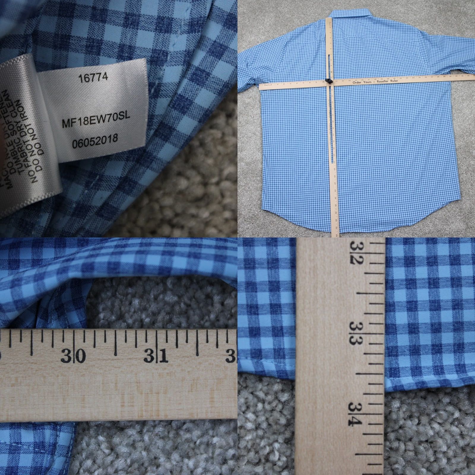 Peter Millar Peter Millar Hills Performance Cotton Touch Sport Shirt Mens 2XL XXL Blue L/S Size US XXL / EU 58 / 5 - 9 Thumbnail