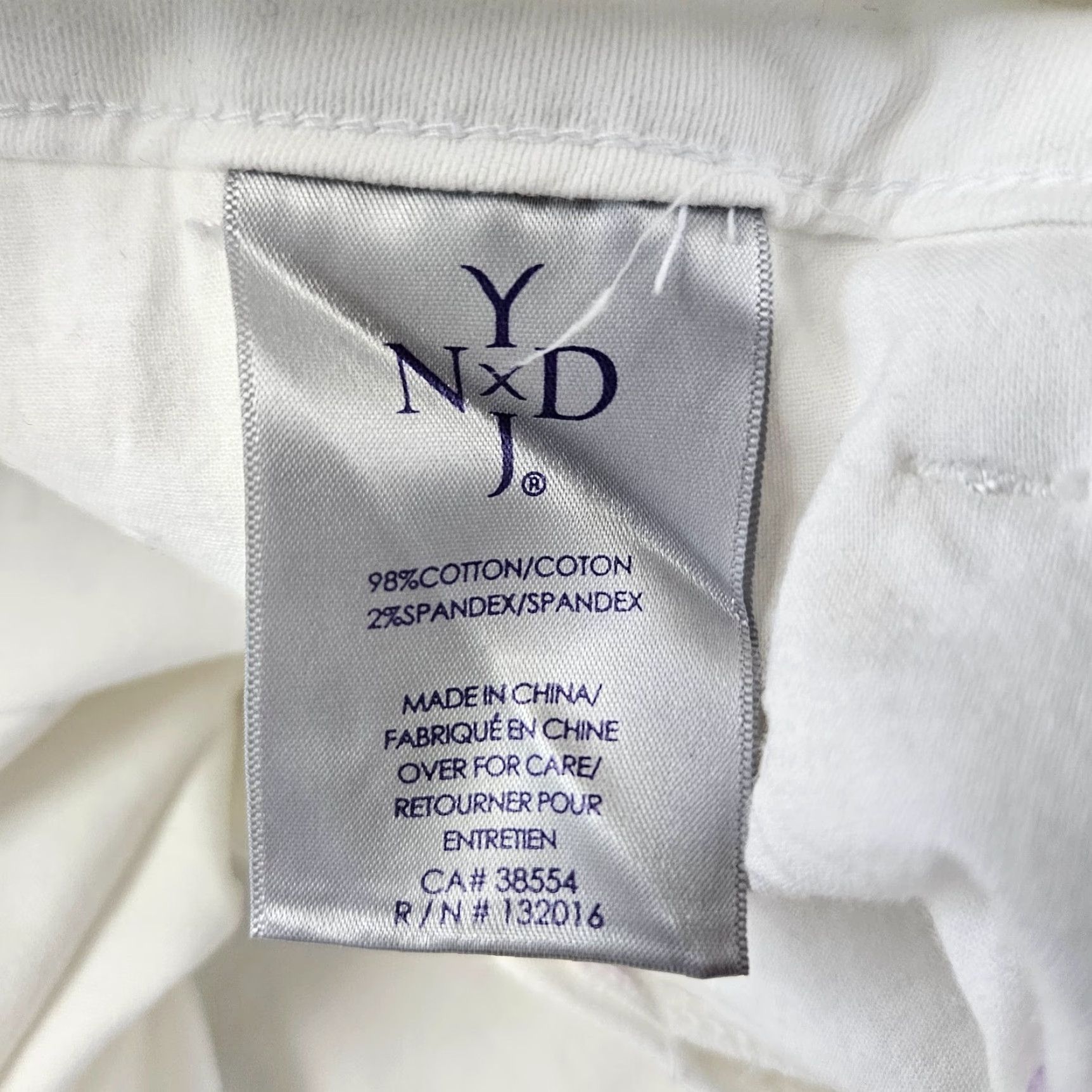 NYDJ VINTAGE? [No] NYDJ Womens Ankle Jeans 14 White High Rise Cotton Blend Size 14 Jeans Womens White Ankle High Rise 27.5 Inseam Woman? Size 36" / US 14 / IT 50 - 6 Thumbnail