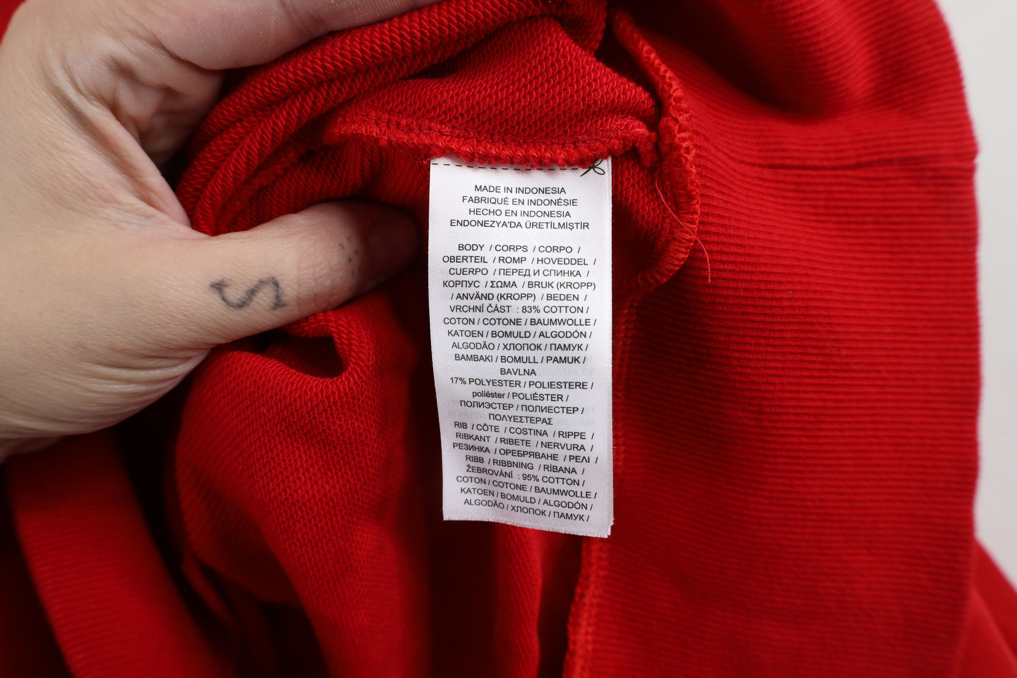 Ralph Lauren × Vintage Vintage Ralph Lauren Tie Mock Neck Pullover Sweatshirt Red Size L / US 10 / IT 46 - 7 Thumbnail