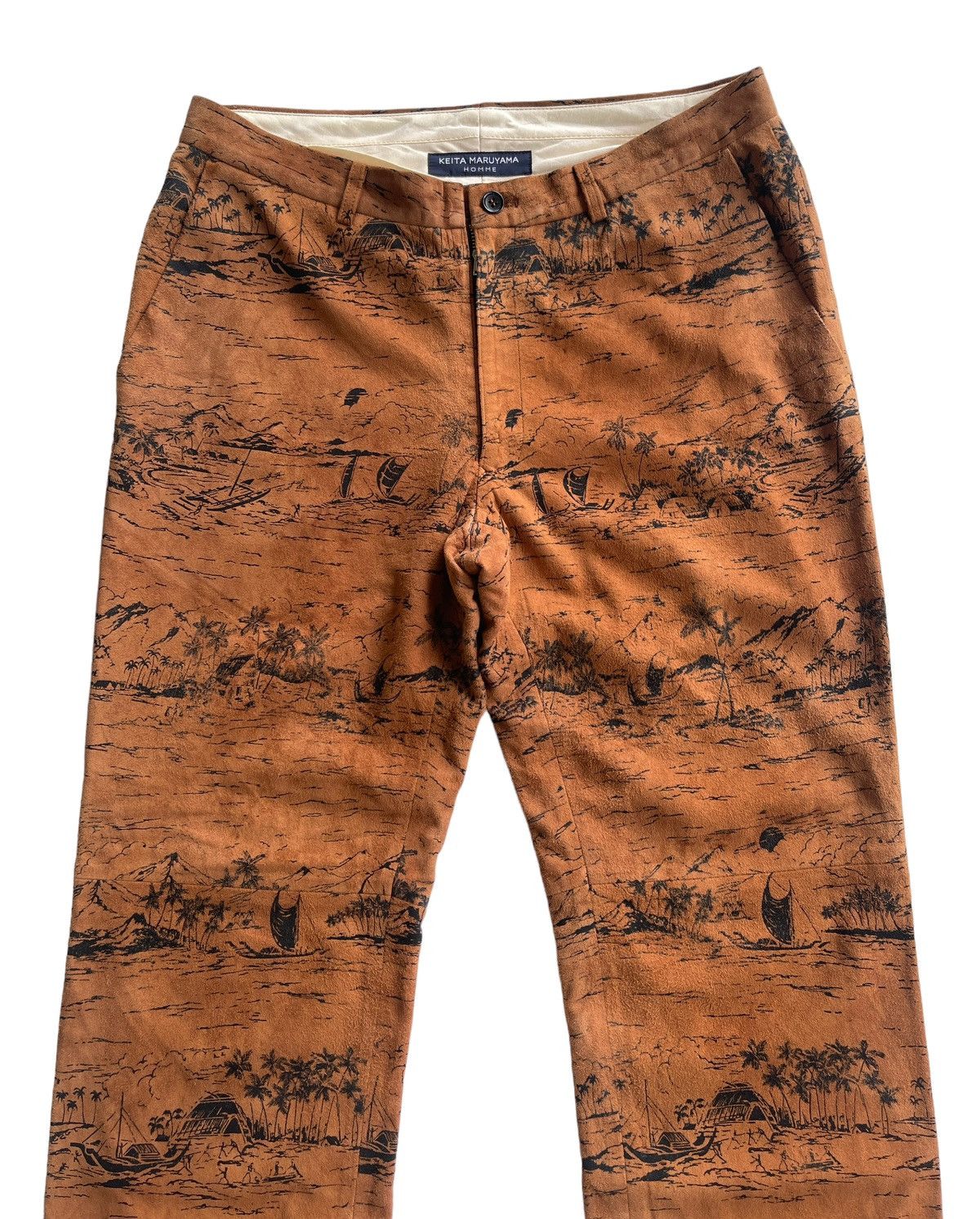KEITAMARUYAMA Keita Mruyama Suede Deer Leather Trousers Size US 30 / EU 46 - 4 Thumbnail