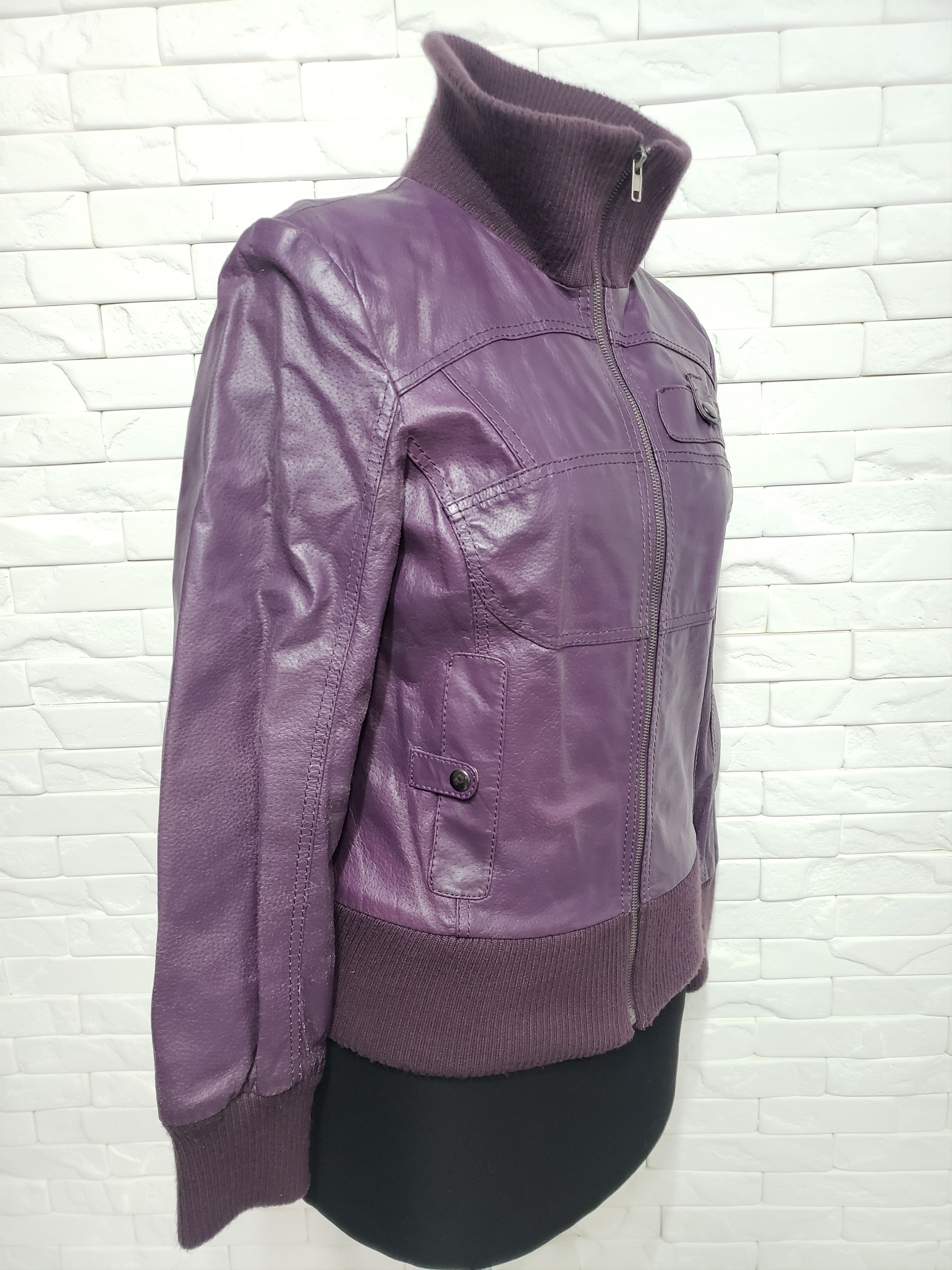 Genuine Leather Women's leather jacket. Size L / US 10 / IT 46 - 3 Thumbnail