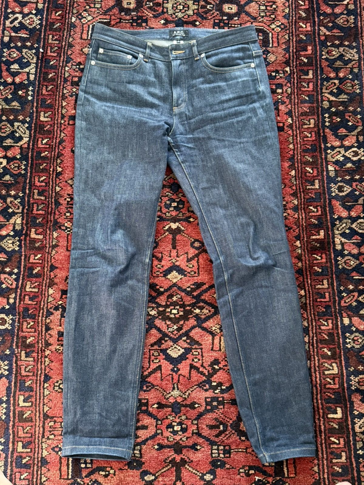 Indigo Raw Denim Jeans Tapered