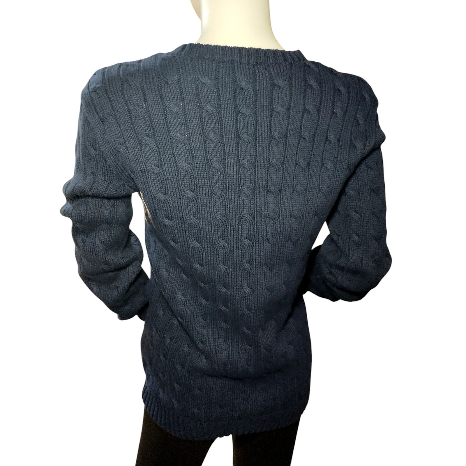 Ralph Lauren Ralph Lauren Sweater Women's Sz Lg Navy Blue Long Sleeve Size L / US 10 / IT 46 - 7 Thumbnail