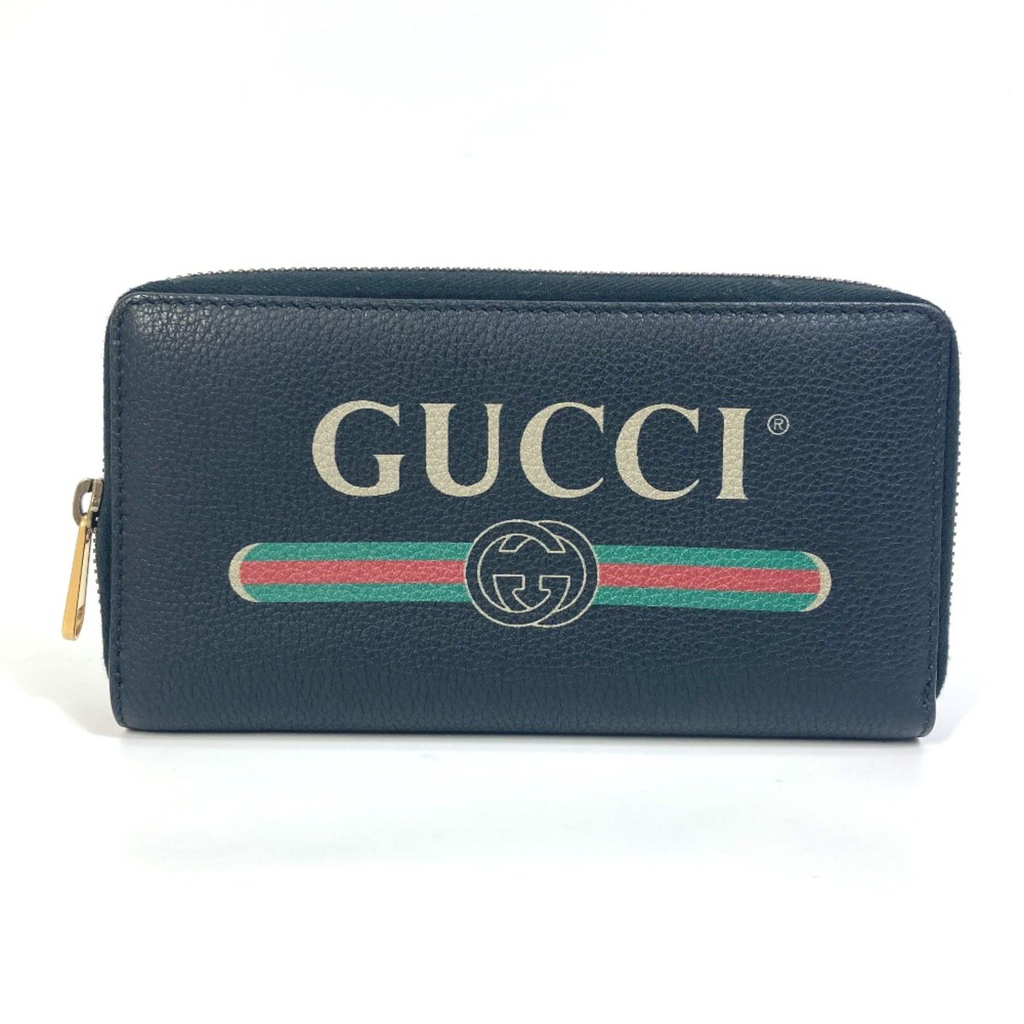 Gucci Gucci 496317 Sherry line Zip Around Long Wallet Black Size ONE SIZE - 1 Thumbnail