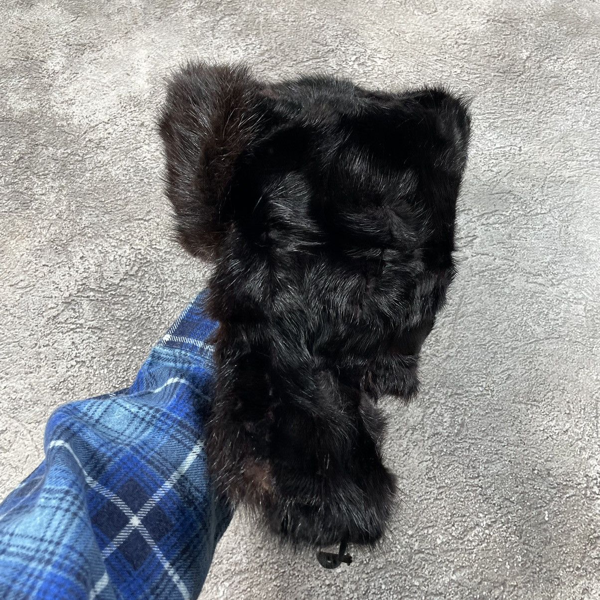 Vintage Vintage 90s Fuzzy Mohair Beanie Black Goth Alt Grunge OS Size ONE SIZE - 1 Thumbnail