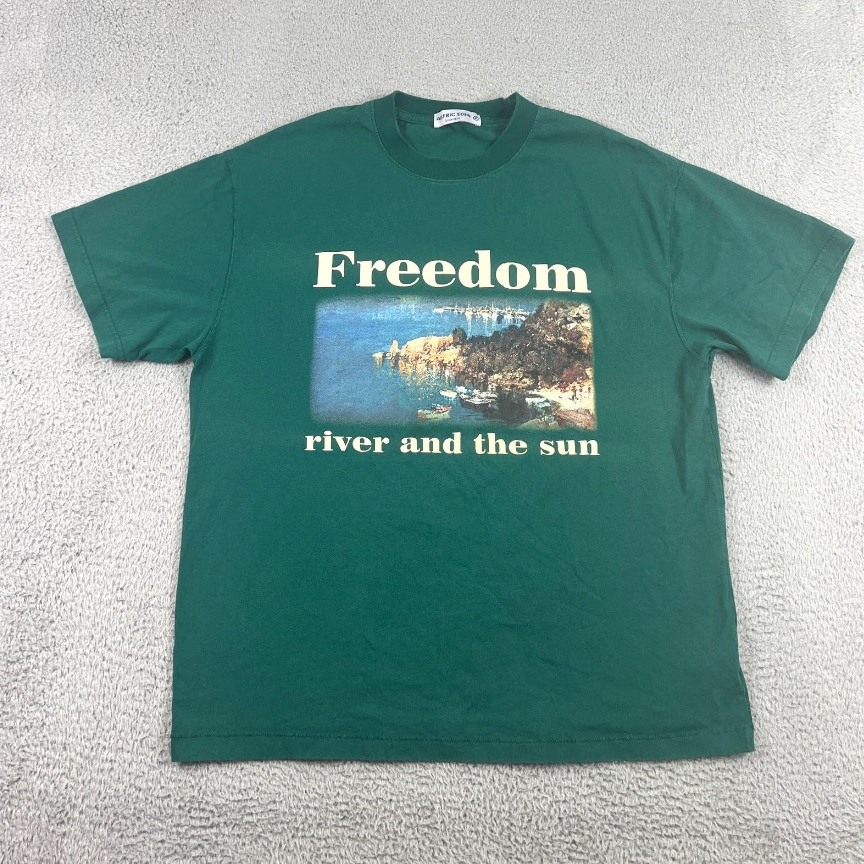 Vintage Elfric Eden Art Shirt Mens Medium Short Sleeve Crew Neck Green Size US M / EU 48-50 / 2 - 2 Thumbnail