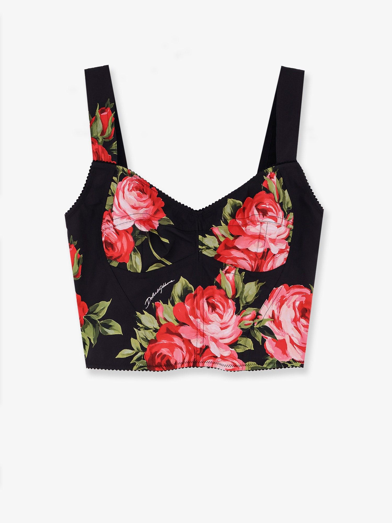 Cotton Blend Bustier Top