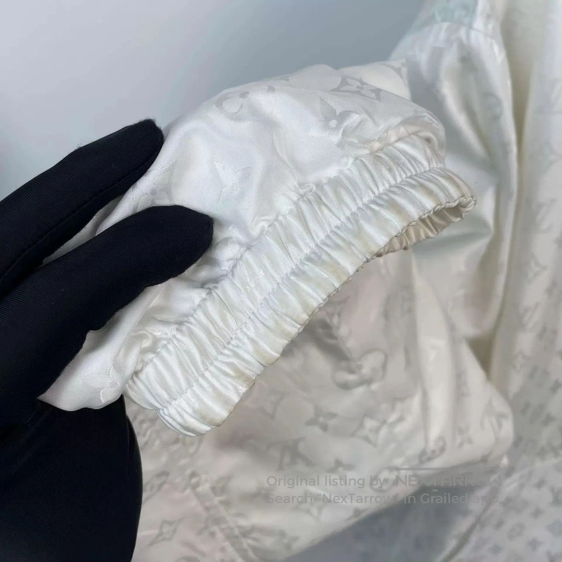 Louis Vuitton White Patterned Zip-Up Hooded Jacket. Size US XL / EU 56 / 4 - 9 Thumbnail