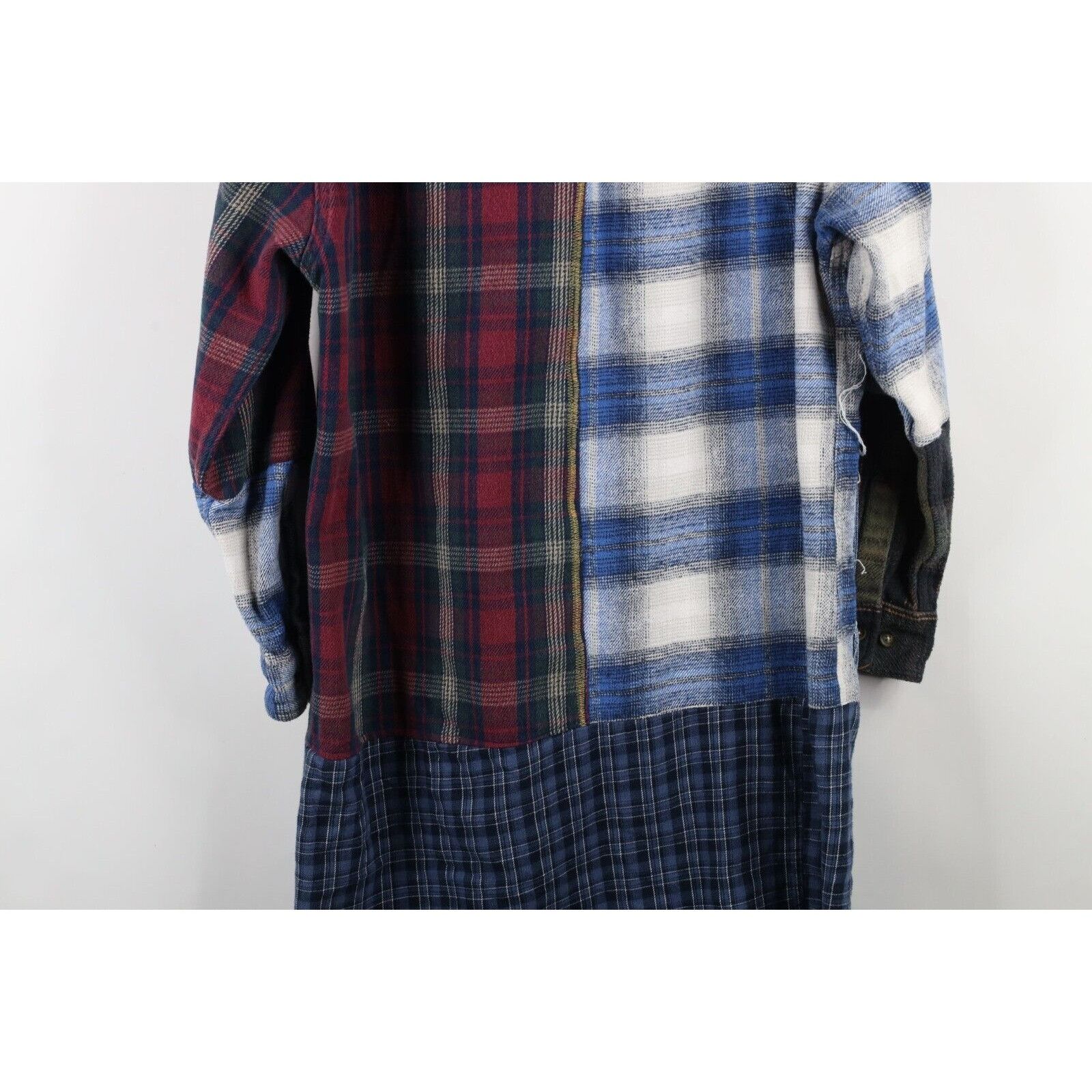 Vintage Vintage 90s Y2K Streetwear Custom Flannel Shirt Dress Size L / US 10 / IT 46 - 19 Thumbnail