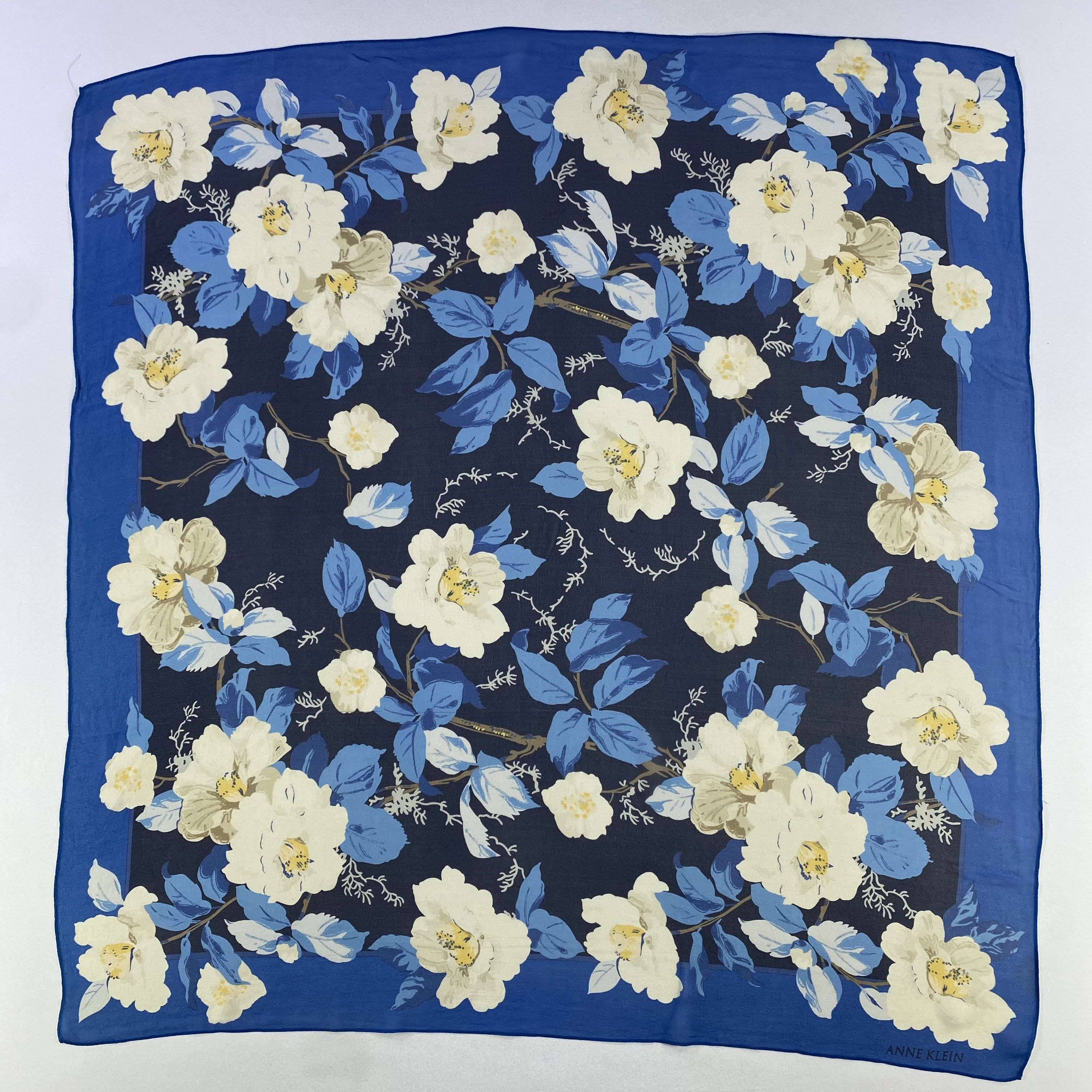 Japanese Brand × Vintage Vintage Anne Klein Silk Scarf SS027 Size ONE SIZE - 1 Thumbnail