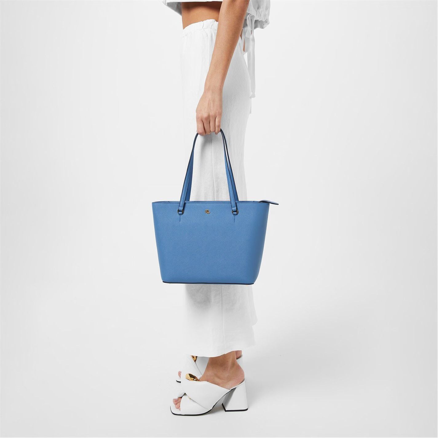 Lauren Ralph Lauren o1g2r1mq0825 Size: OS / Medium Karly Tote Bag in Pale Azure Size ONE SIZE - 2 Thumbnail