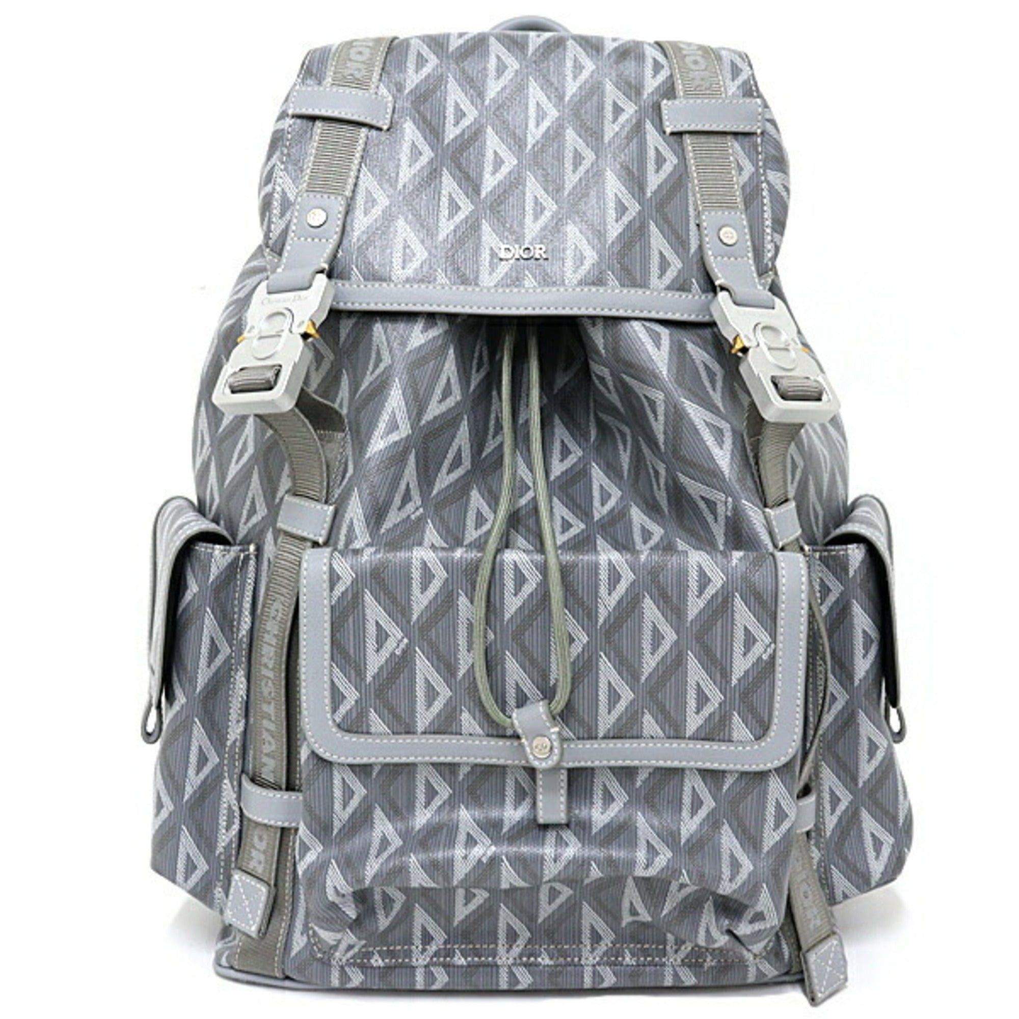 image of Christian Dior Dior Hit The Road Backpack 1Esba021Cdp_H42E Gray in Grey, Women's