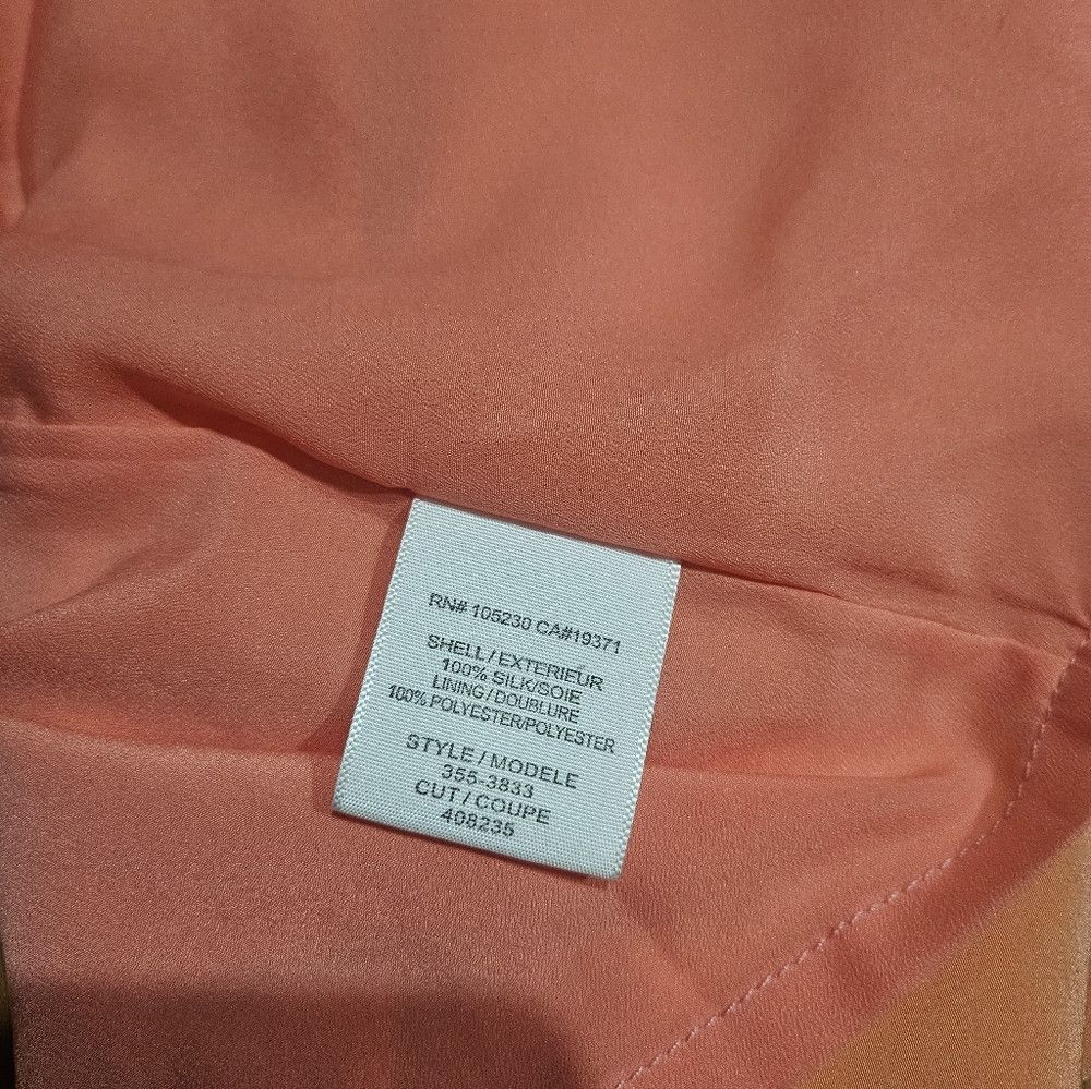 Joie Joie Coral Peach Sleeveless Tank Sheath Silk Dress Small Size S / US 4 / IT 40 - 8 Thumbnail