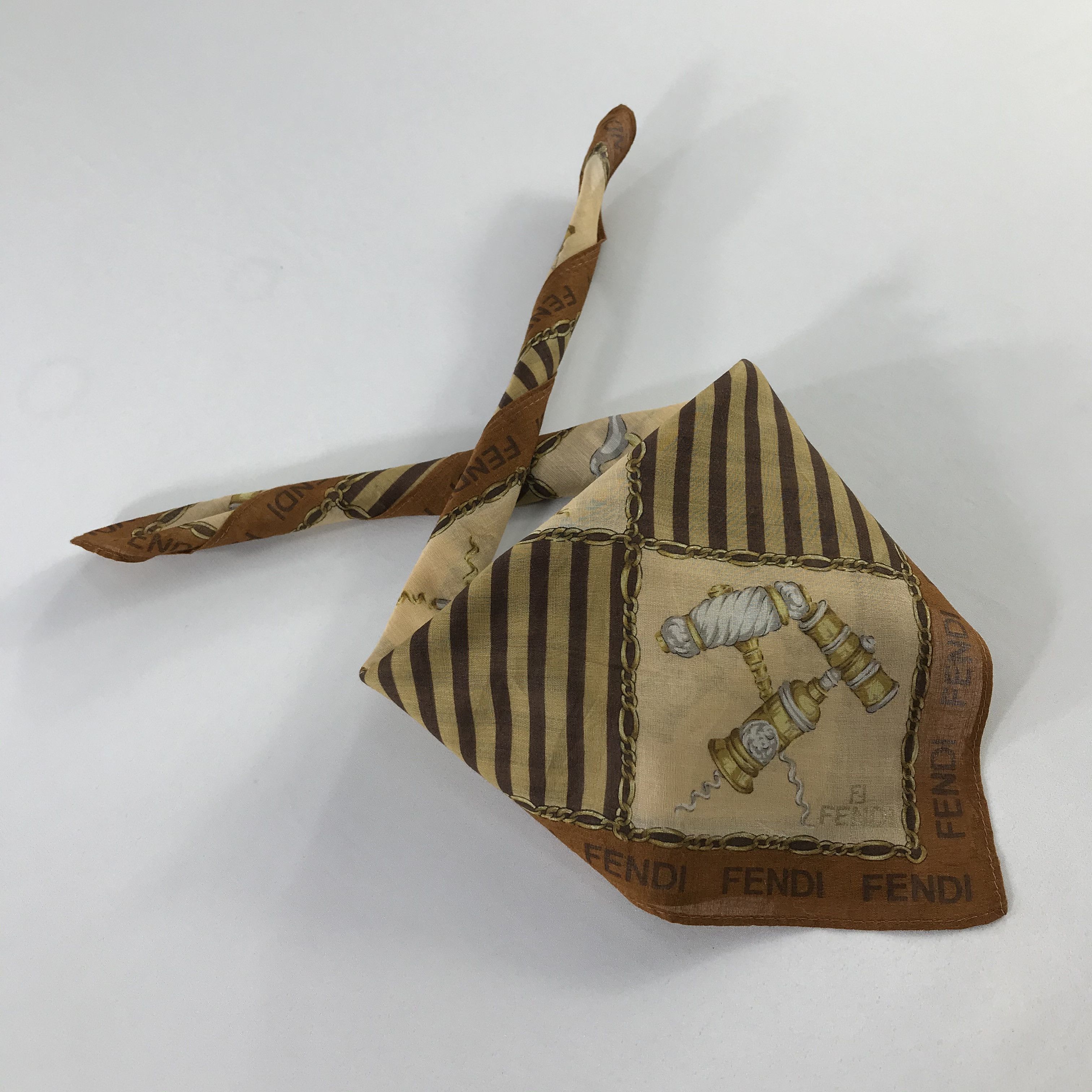Vintage Vintage Fendi Bandana / Handkerchief / Neckerchief - S929 Size ONE SIZE - 4 Thumbnail